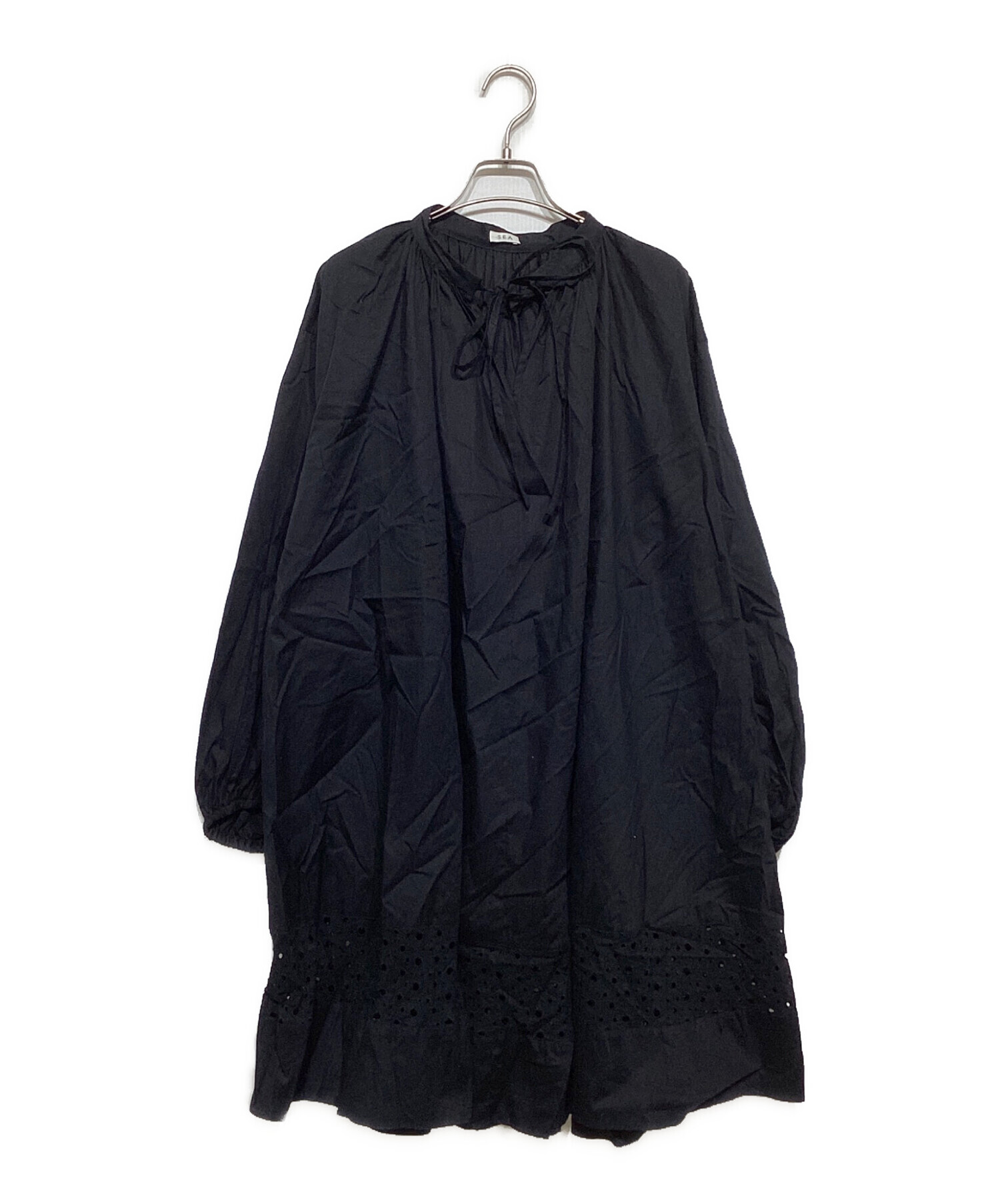 中古・古着通販】SEA (シー) ブロードアイレットレーススモックドレス  