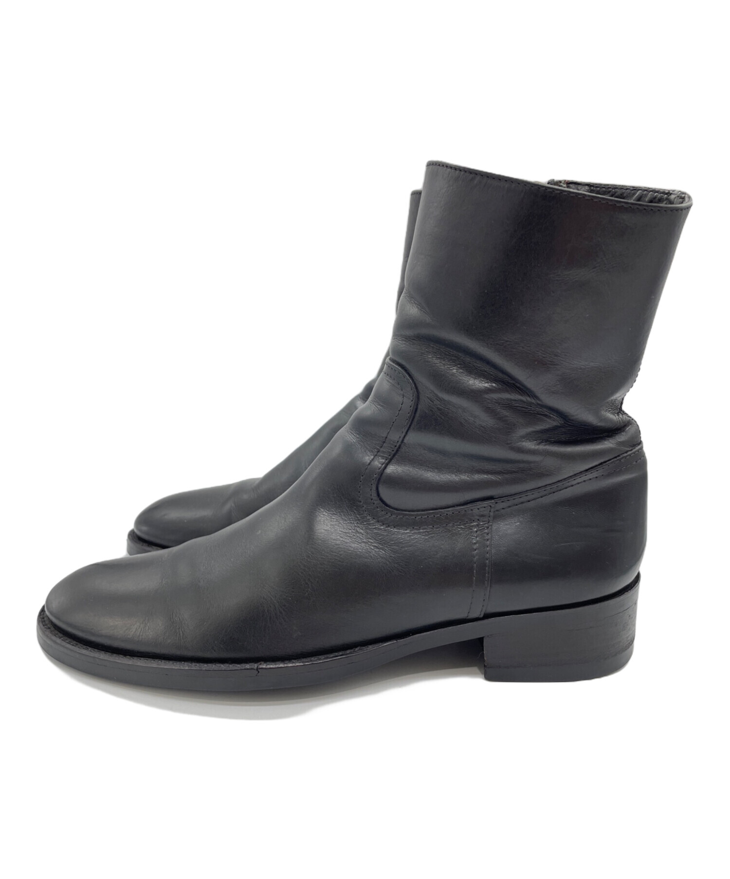 ショートブーツ　ブッテロ　40 サイドジップ 中古・古着通販】BUTTERO (ブッテロ) サイドジップブーツ