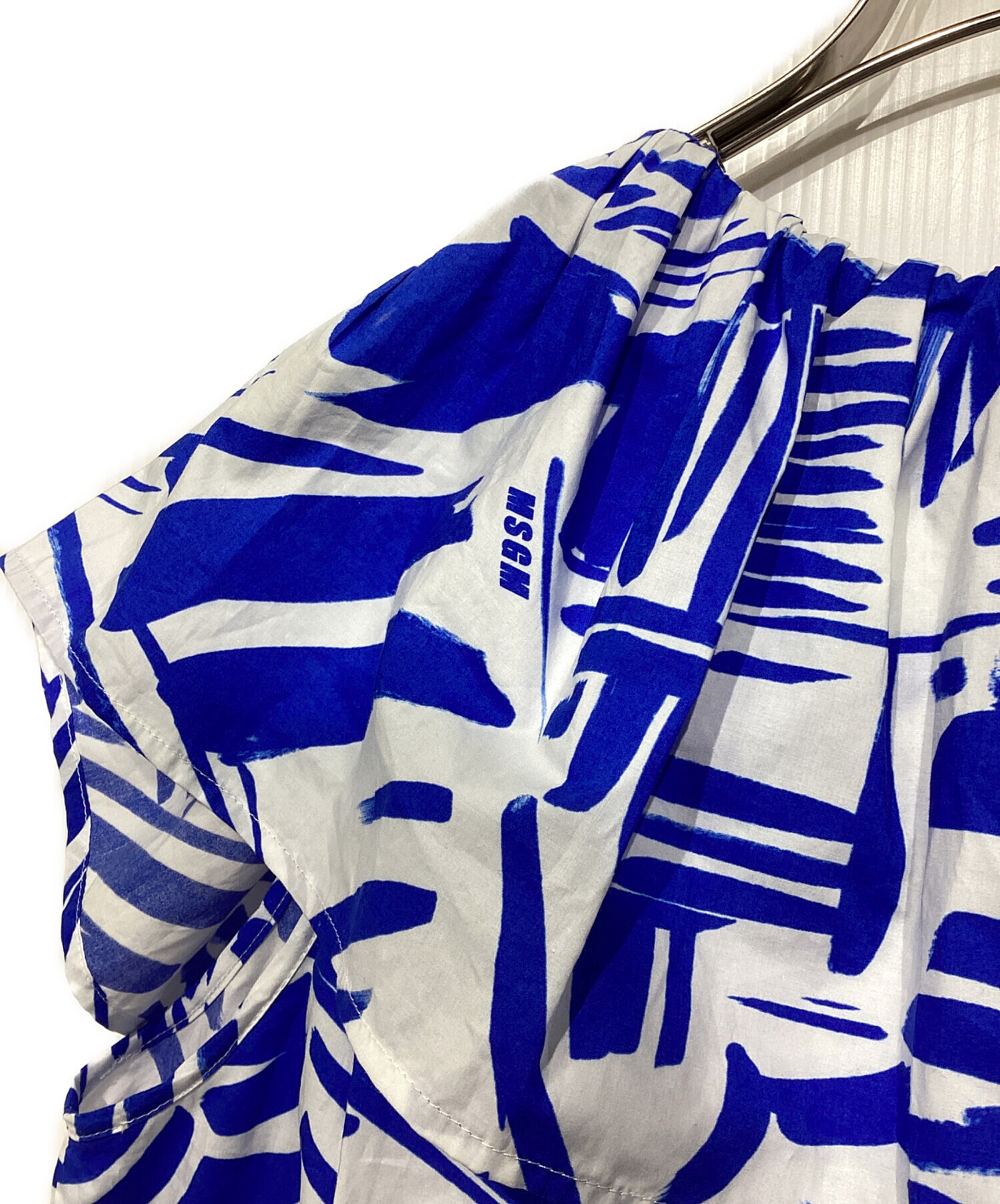 中古・古着通販】MSGM (エムエスジーエム) プリントノースリーブフリル 