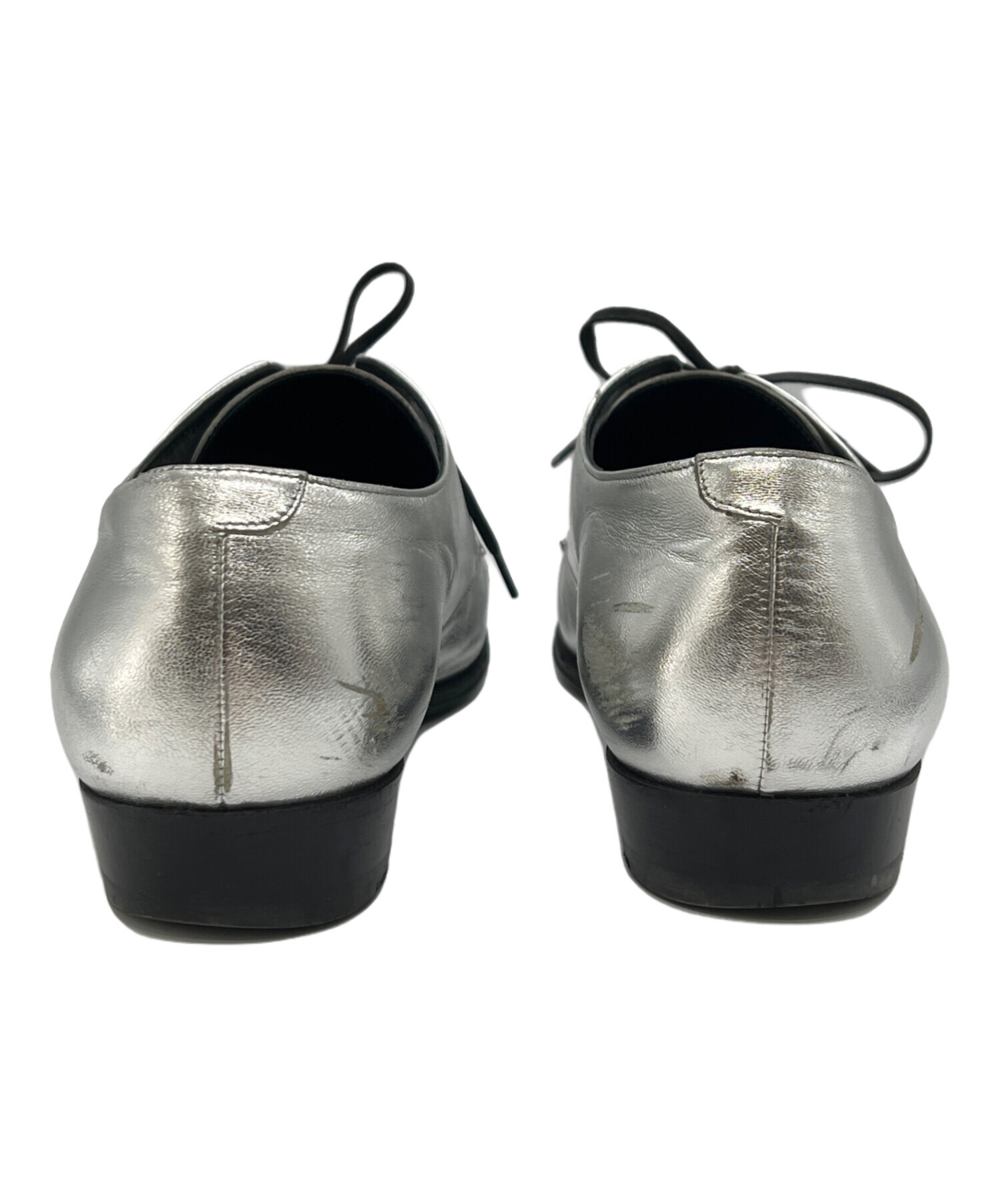 CELINE セリーヌ　グリッターレザードレスシューズ　シルバー 中古・古着通販】CELINE (セリーヌ) Jacno Lace Up Derby Shoes