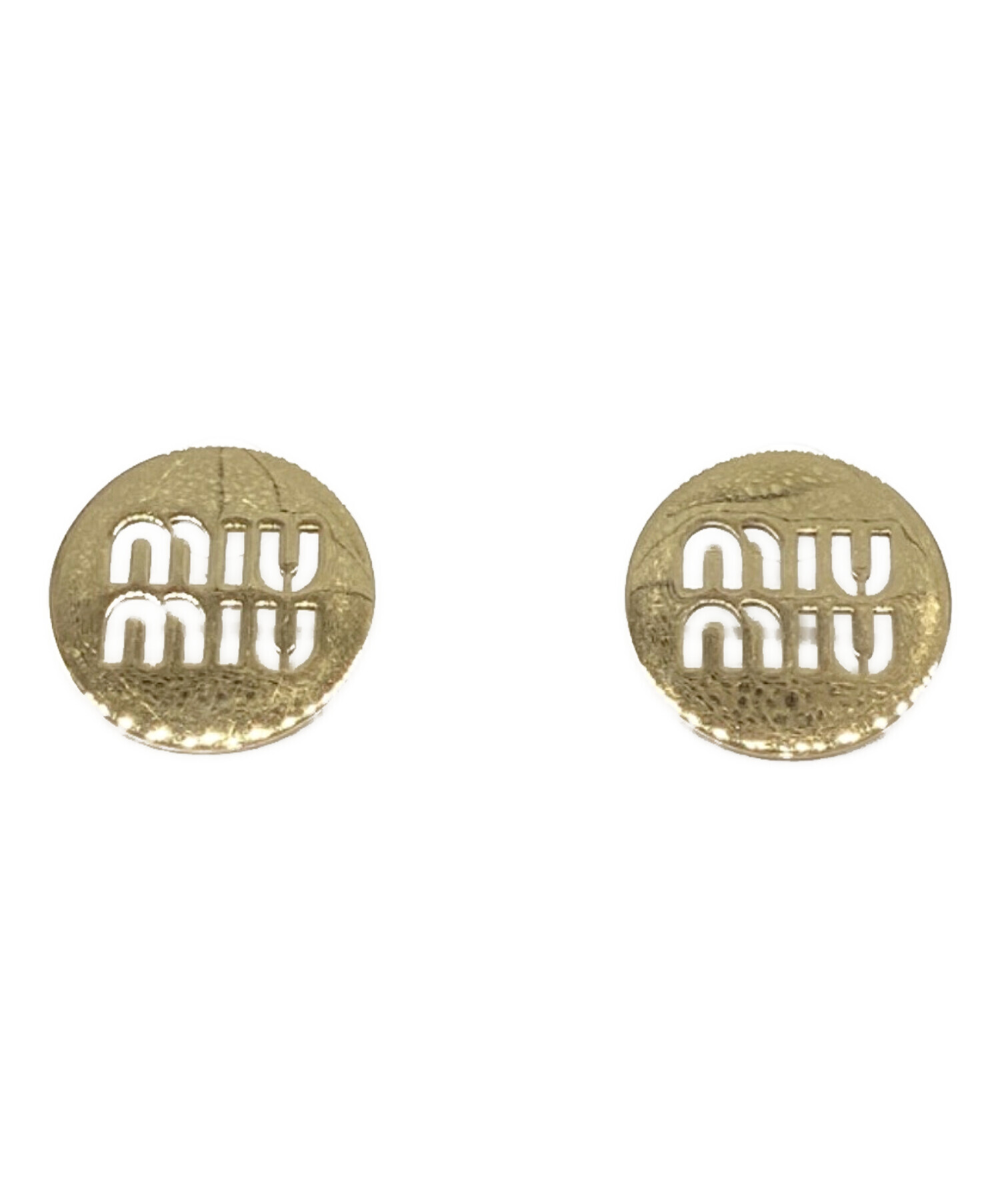 中古・古着通販】MIU MIU (ミュウミュウ) ピアス ゴールド