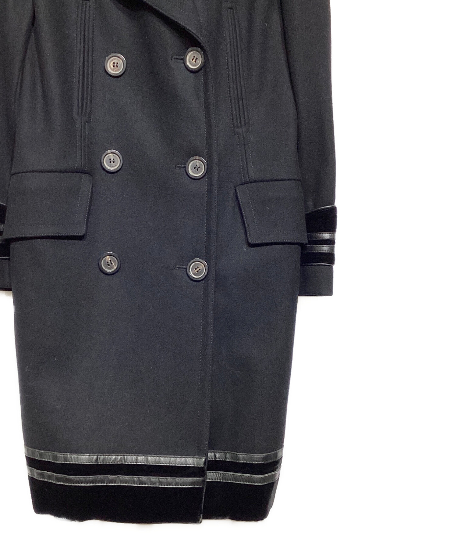 中古・古着通販】GUCCI (グッチ) Pコート ブラック サイズ:42