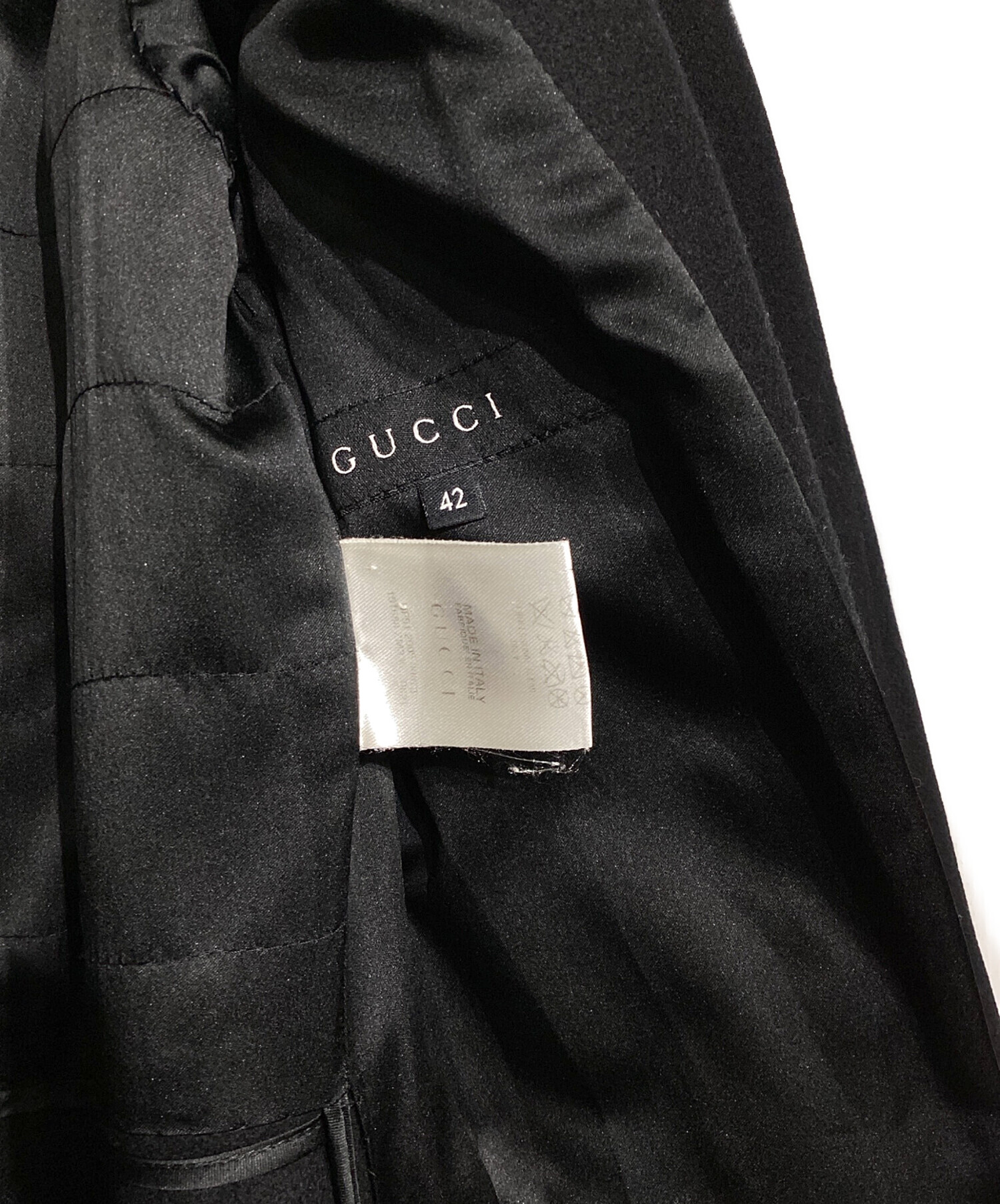 中古・古着通販】GUCCI (グッチ) Pコート ブラック サイズ:42