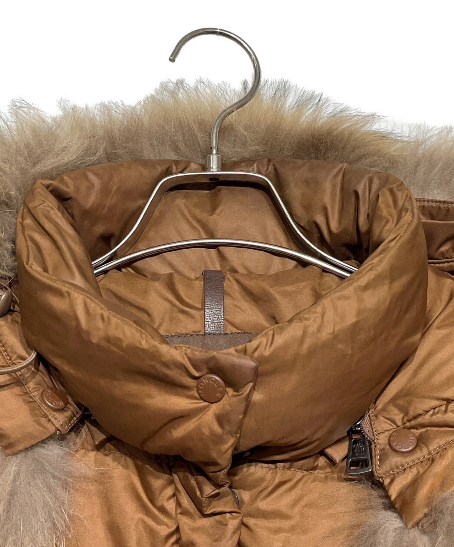 美品　モンクレール　ヴァレンティーヌ　ダウンコート　モカブラウン　着脱可フード 中古・古着通販】MONCLER (モンクレール) VALENTINE ダウン