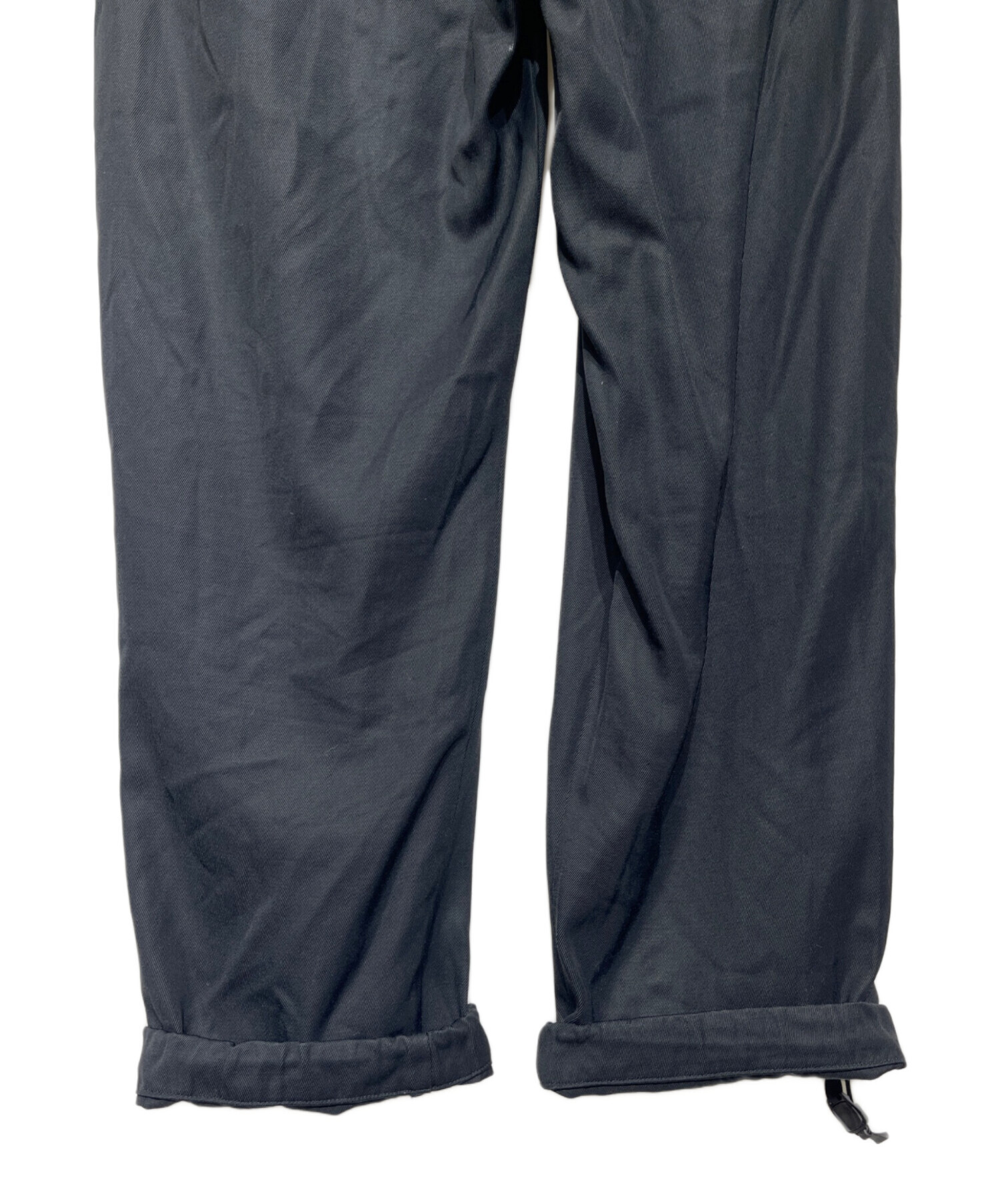 中古・古着通販】AKAD (AKAD) NYLON DRAWSTRING EASY PANTS ブラック 