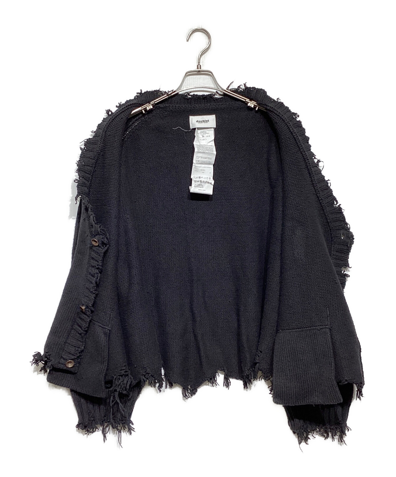 doublet oversized cut-off cardigan Mサイズ 中古・古着通販】doublet (ダブレット) OVERSIZED CUT OFF CARDIGAN