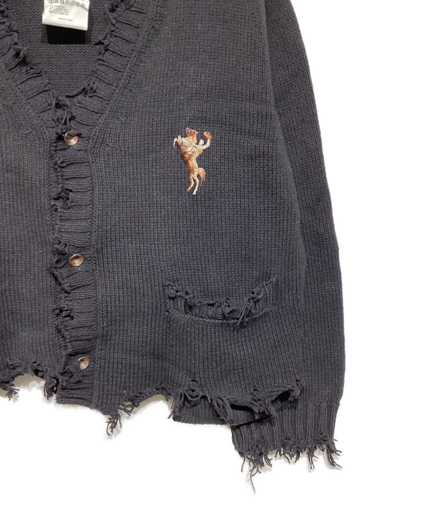 中古・古着通販】doublet (ダブレット) OVERSIZED CUT OFF CARDIGAN