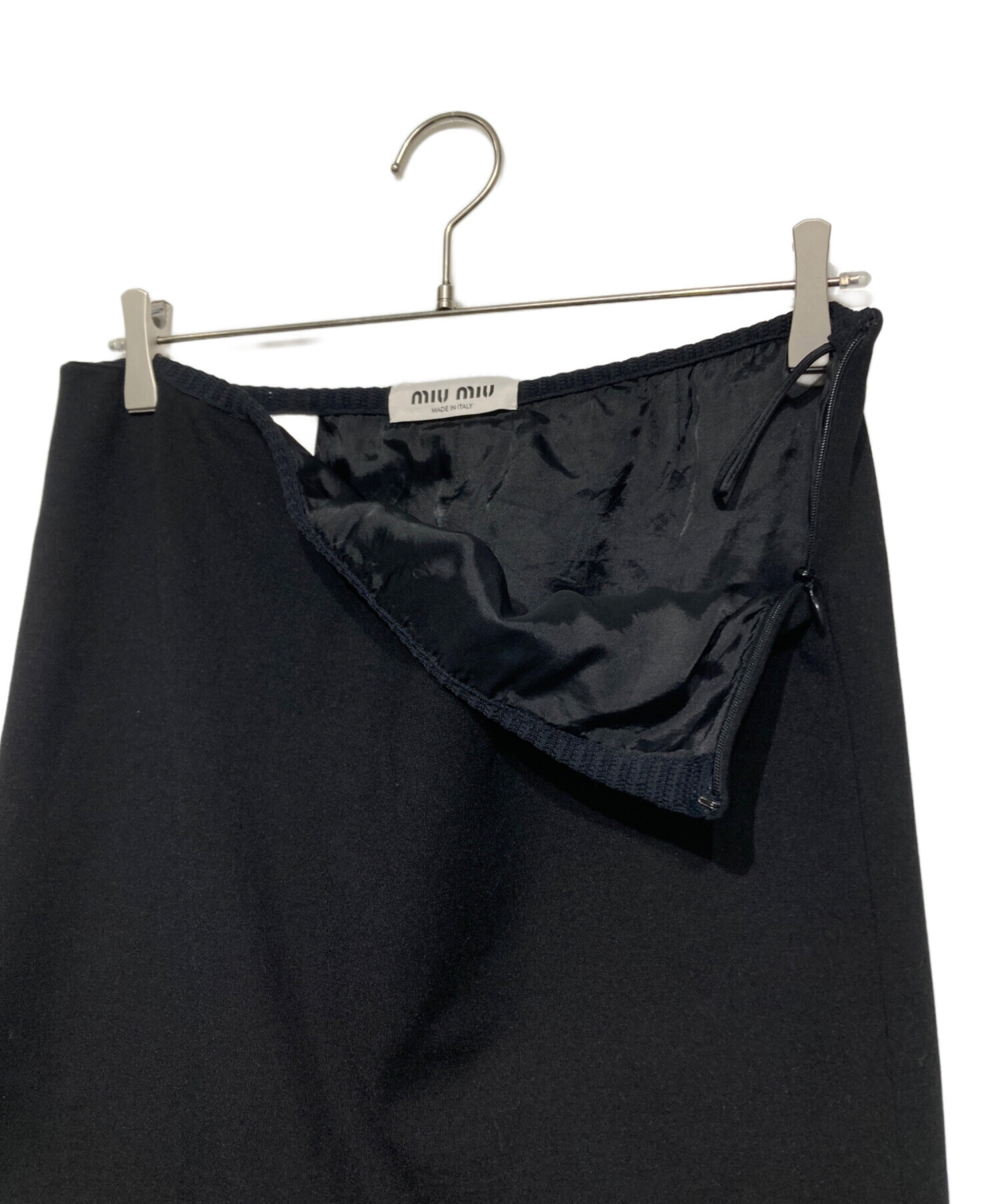 中古・古着通販】MIU MIU (ミュウミュウ) Long Skirt ブラック サイズ