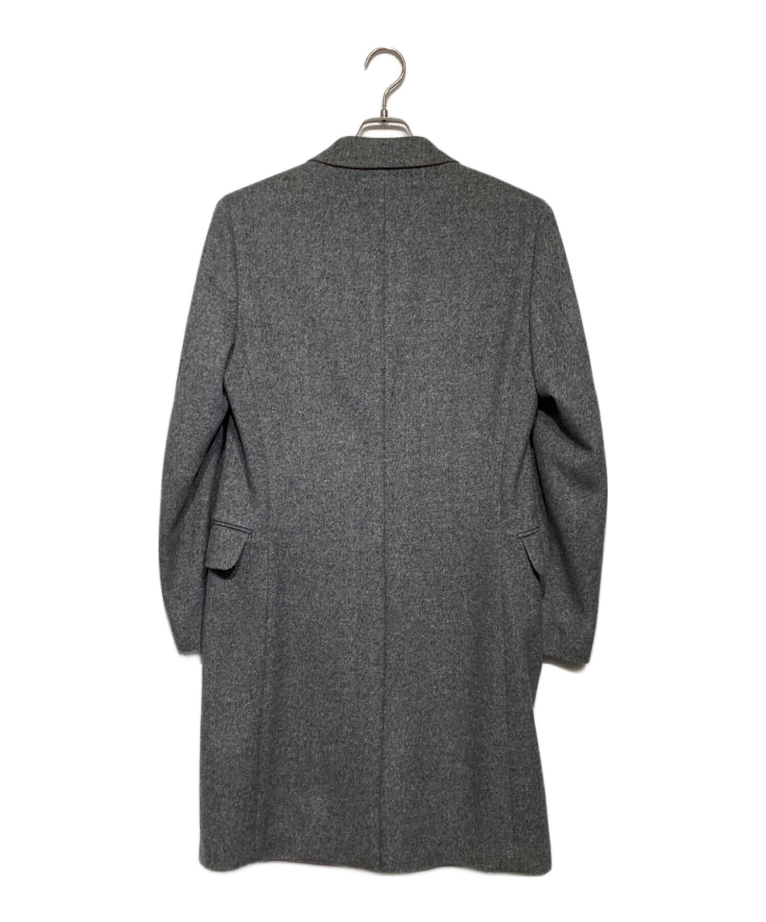 ポールスミスPaul Smithグレーチェスターコート Mウールカシミヤ素材 ポールスミス カシミヤ チェスターコート グレー M