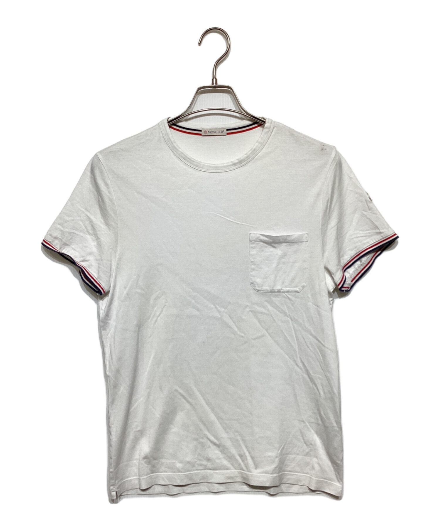 中古・古着通販】MONCLER (モンクレール) ポケットTシャツ ホワイト 