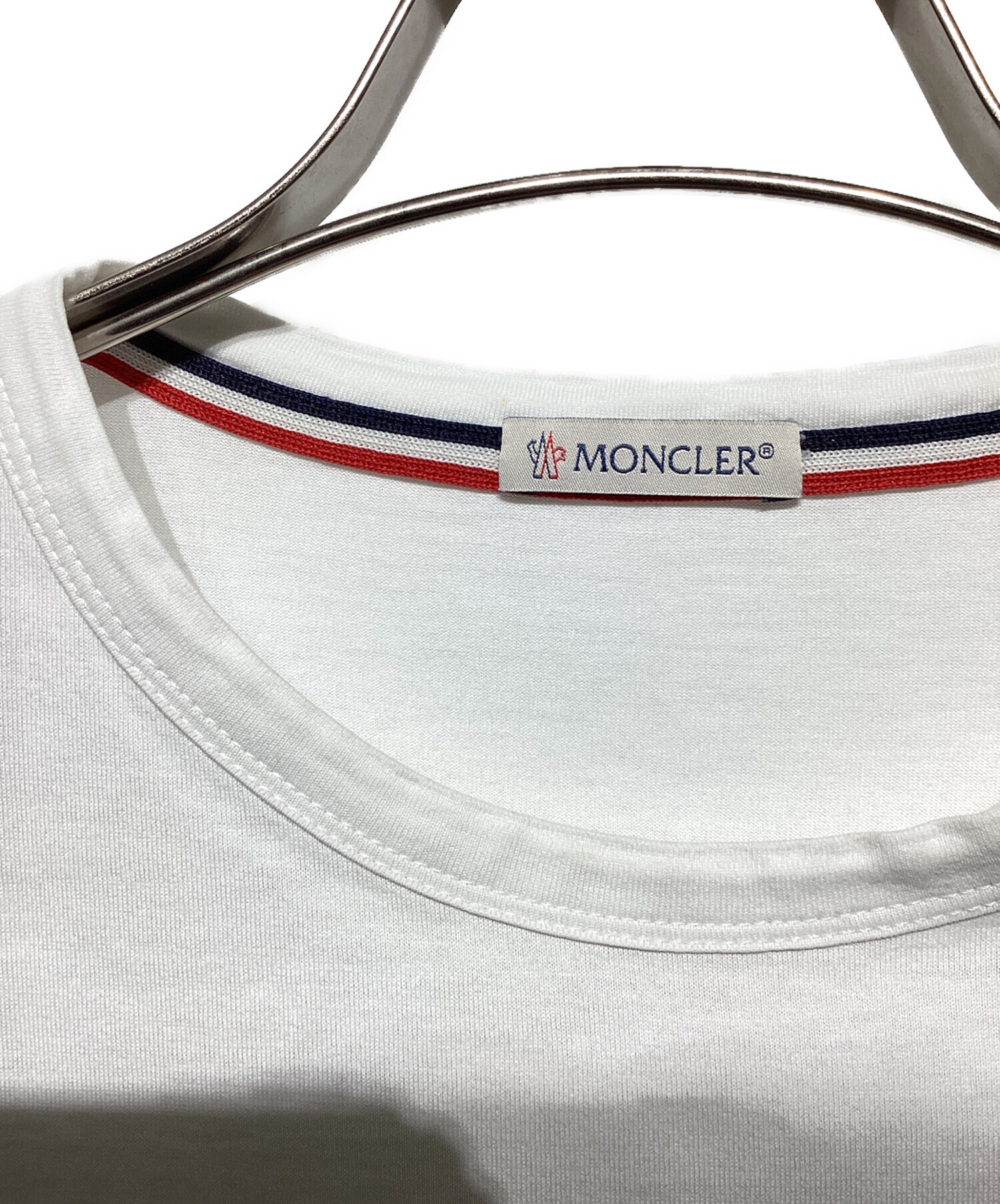 中古・古着通販】MONCLER (モンクレール) ポケットTシャツ ホワイト 