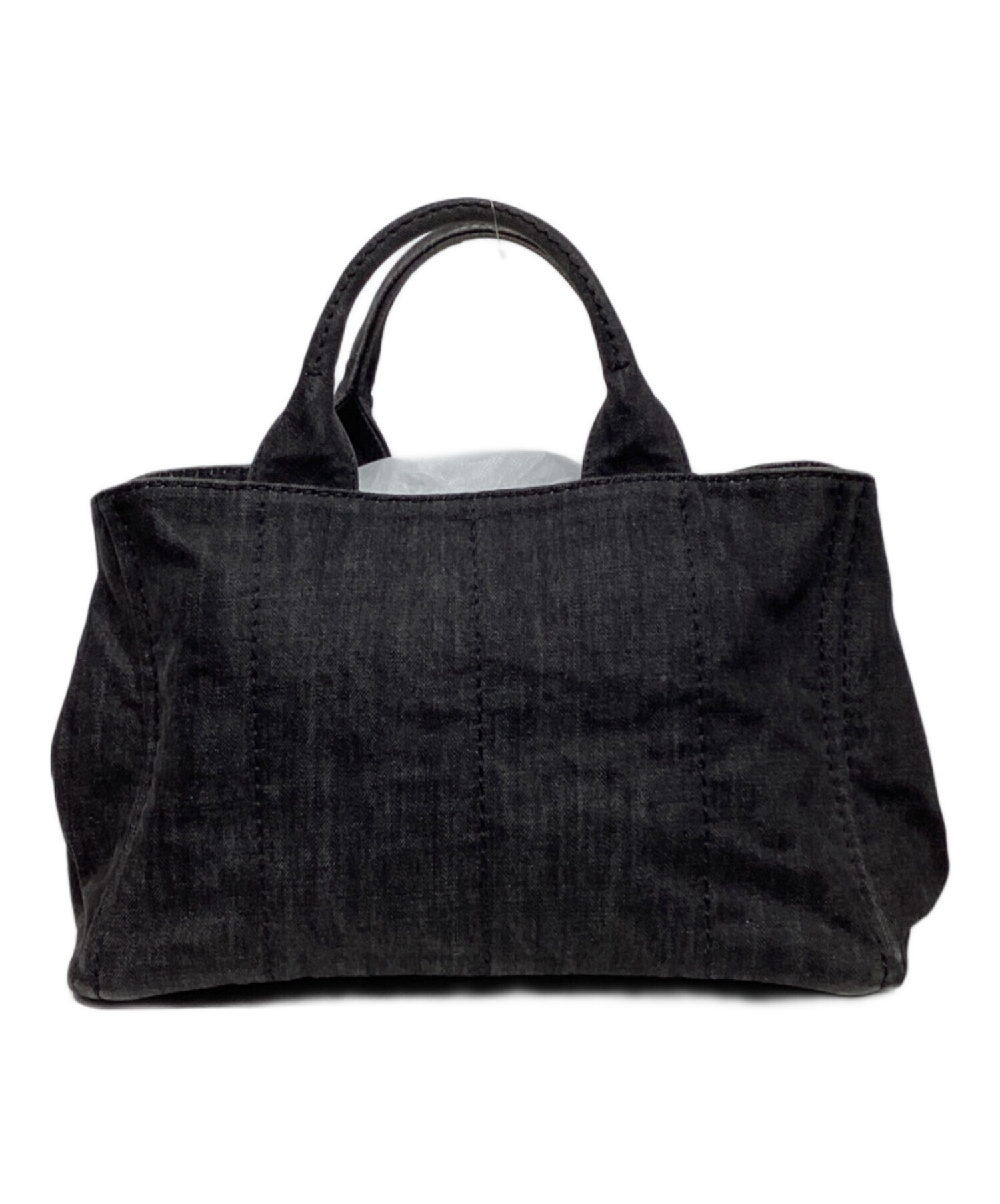 中古・古着通販】PRADA (プラダ) デニム カナパ トートバッグ ブラック 