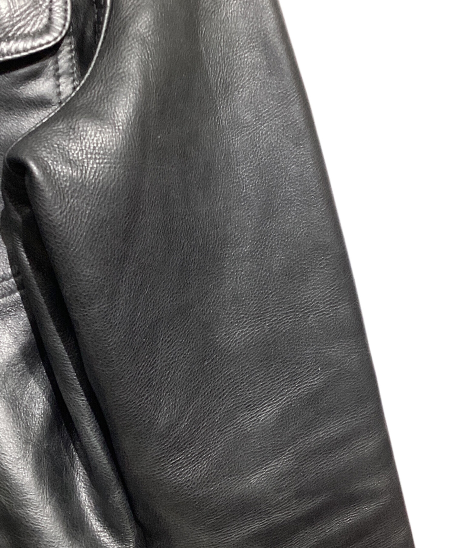 lee レザートラッカージャケット　サイズ38 中古・古着通販】LEE (リー) カウレザートラッカージャケット ブラック