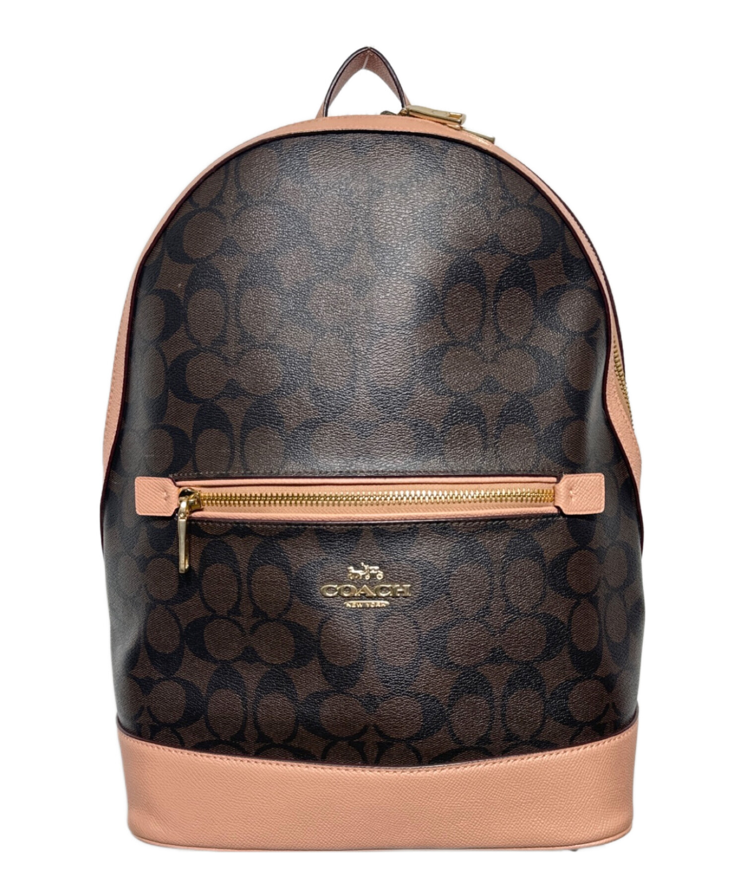 中古・古着通販】COACH (コーチ) Kenley Backpack ブラウン×ピンク