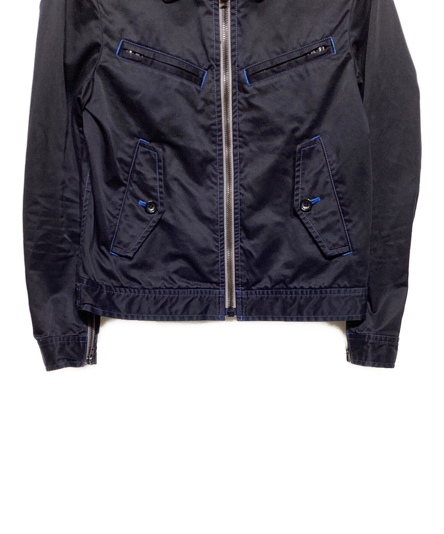 COMME des GARCONS HOMME ネイビー ジップアップジャンパー