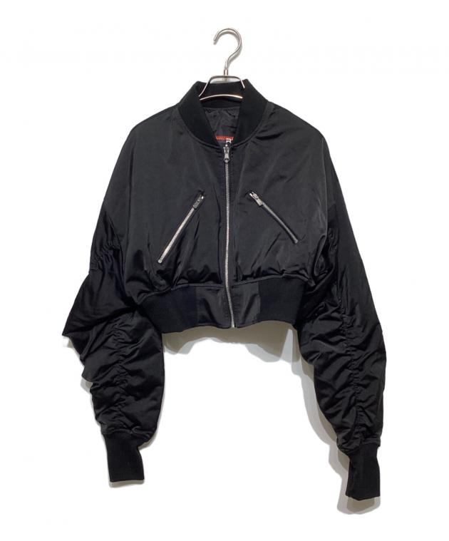 黒 ローラ STUDIO R330 ショート リバーシブル ブルゾン ジャケット 中古・古着通販】STUDIO R330 (ステュディオ アールスリーサーティー