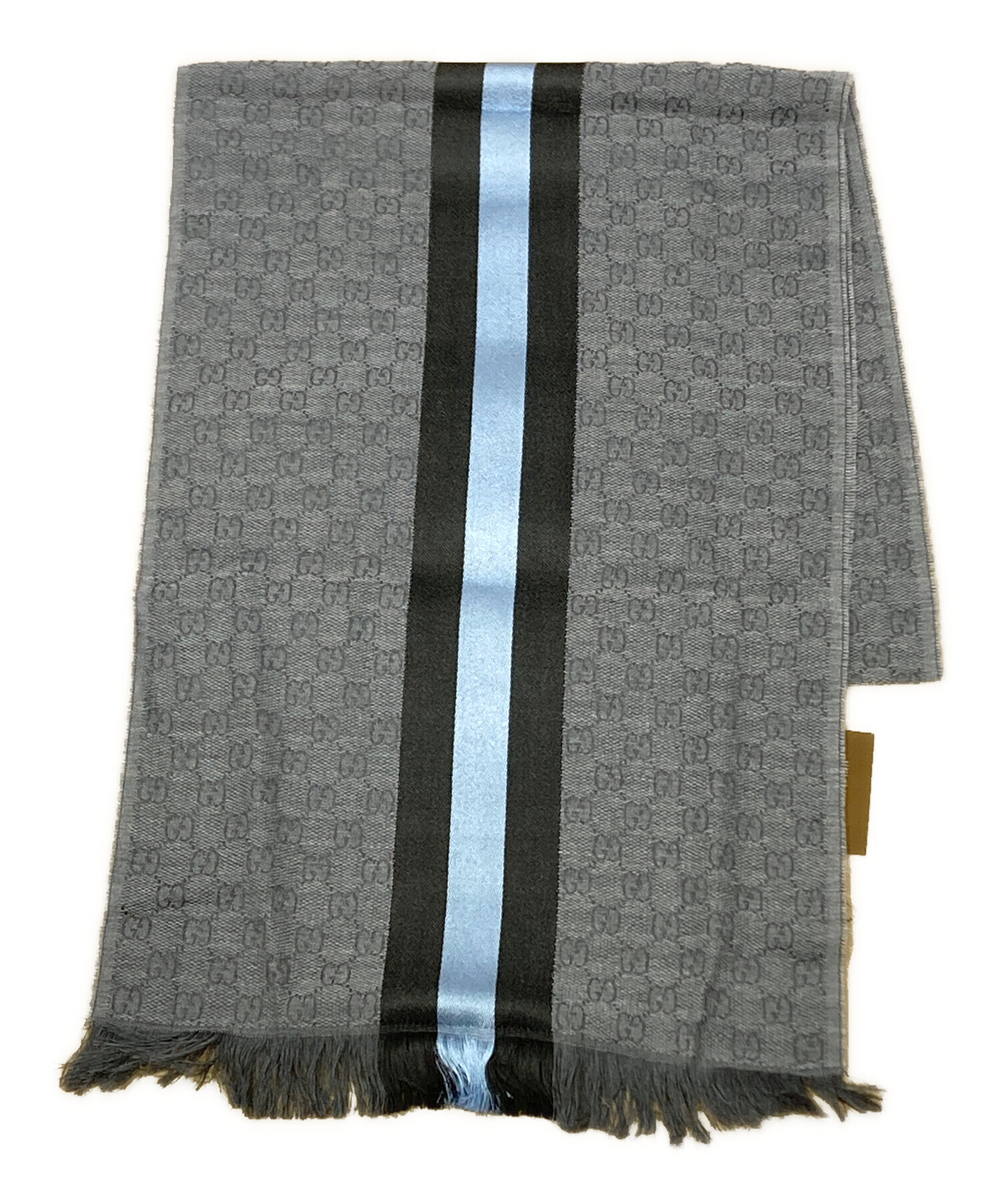 中古・古着通販】GUCCI (グッチ) GG柄 シェリーライン ストール グレー