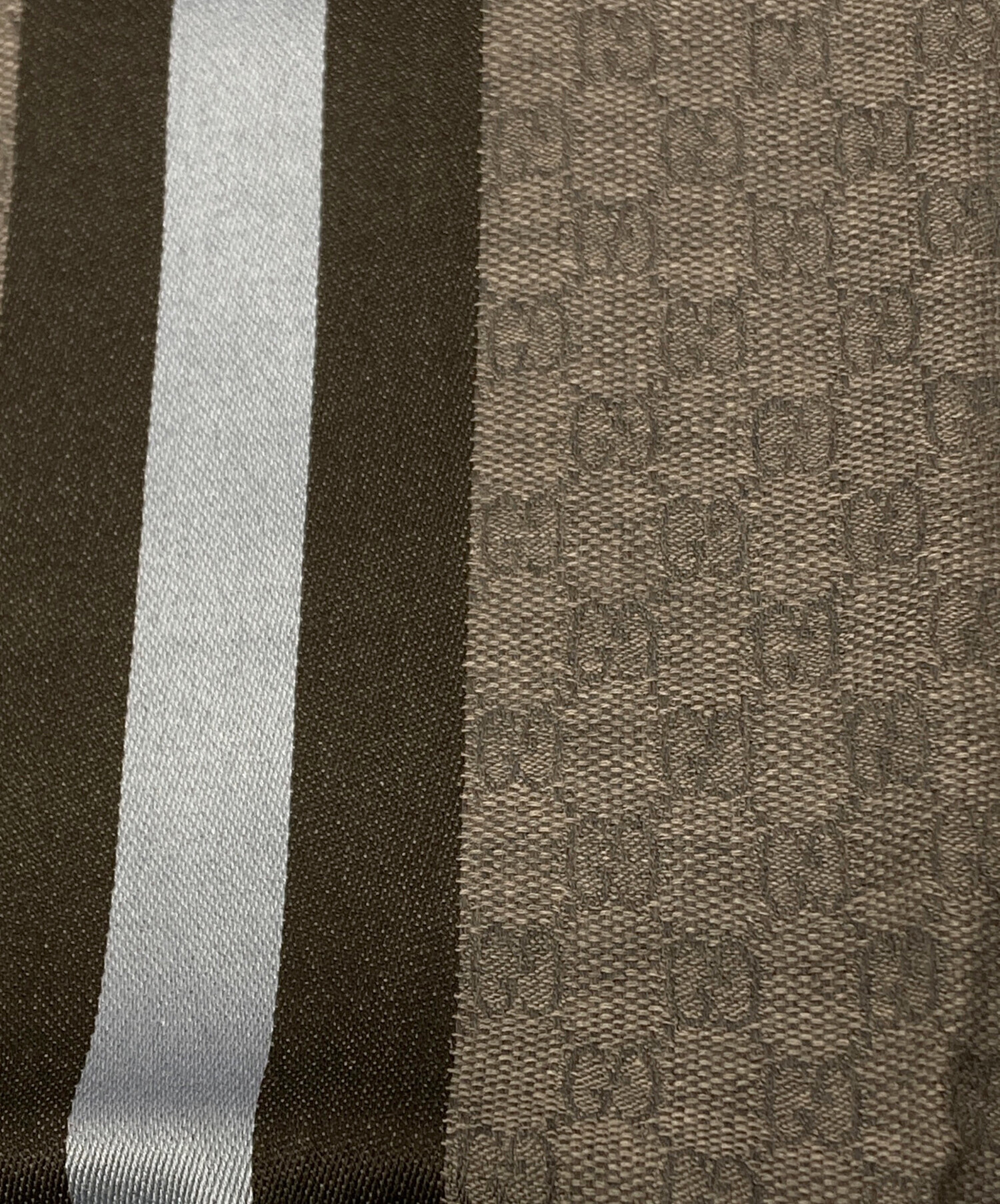 中古・古着通販】GUCCI (グッチ) GG柄 シェリーライン ストール グレー