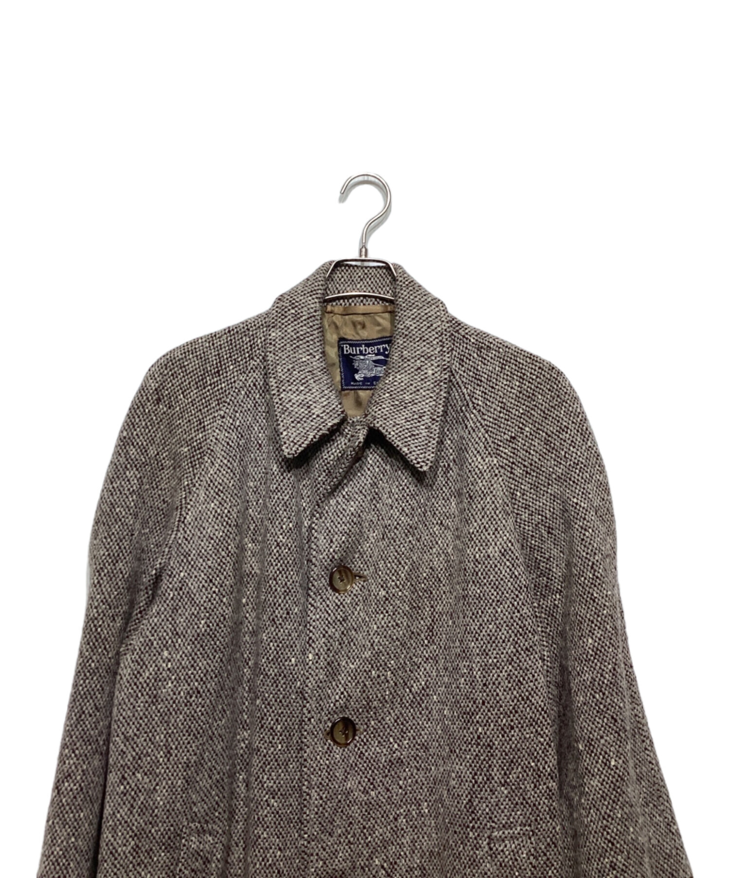 Burberrys バルマカーンコート ブリティッシュツイード ビンテージ 70s 80s 70年代 80年代 バーバリーズ グレー イングランド製 ロング