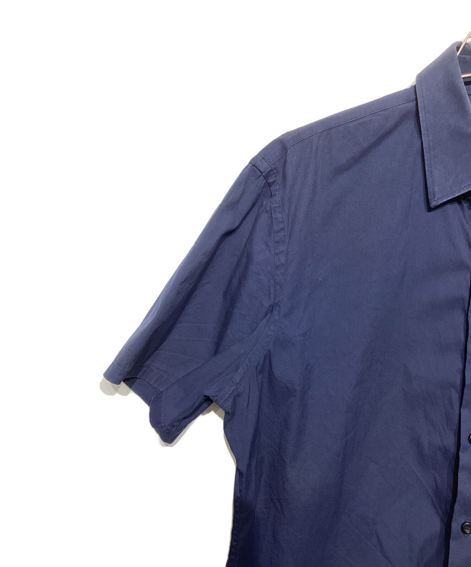 PRADA ネイビー 半袖パジャマシャツ 中古・古着通販】PRADA (プラダ) 半袖シャツ ネイビー サイズ:41