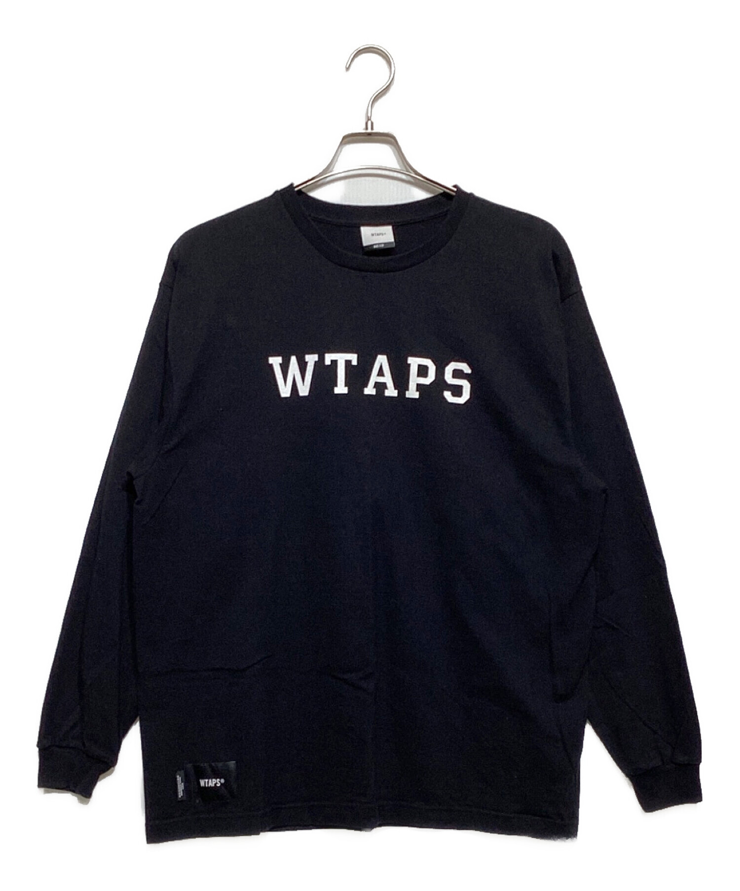 中古・古着通販】WTAPS (ダブルタップス) カレッジロゴ ロンT ブラック 