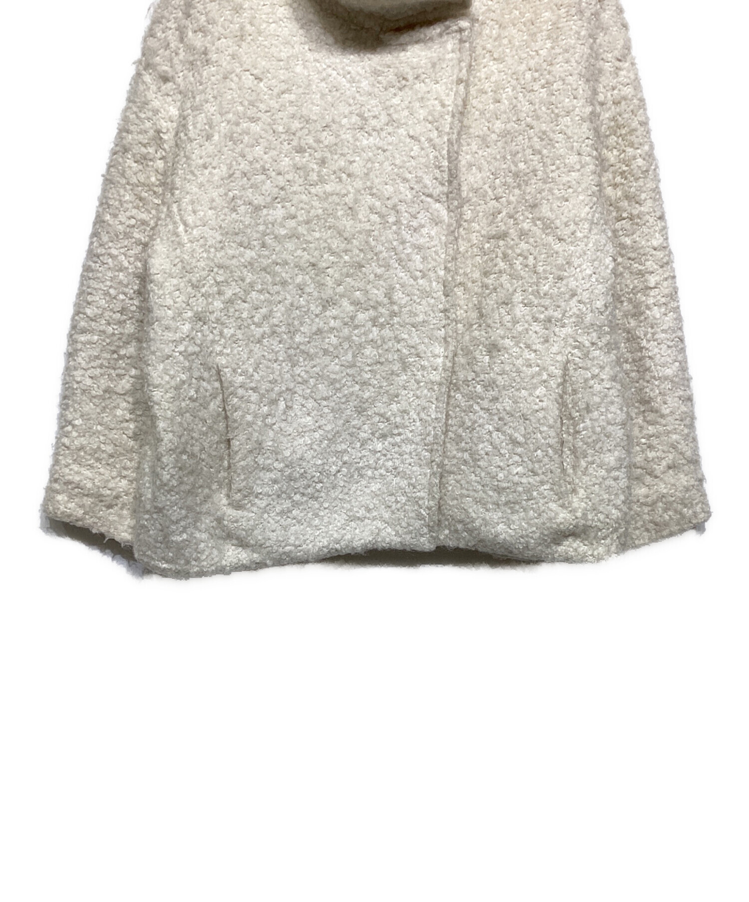 【FRAY I.D】ウールモヘアブークレミドルコート 中古・古着通販】FRAY ID (フレイ アイディー) ウールモヘアブークレ