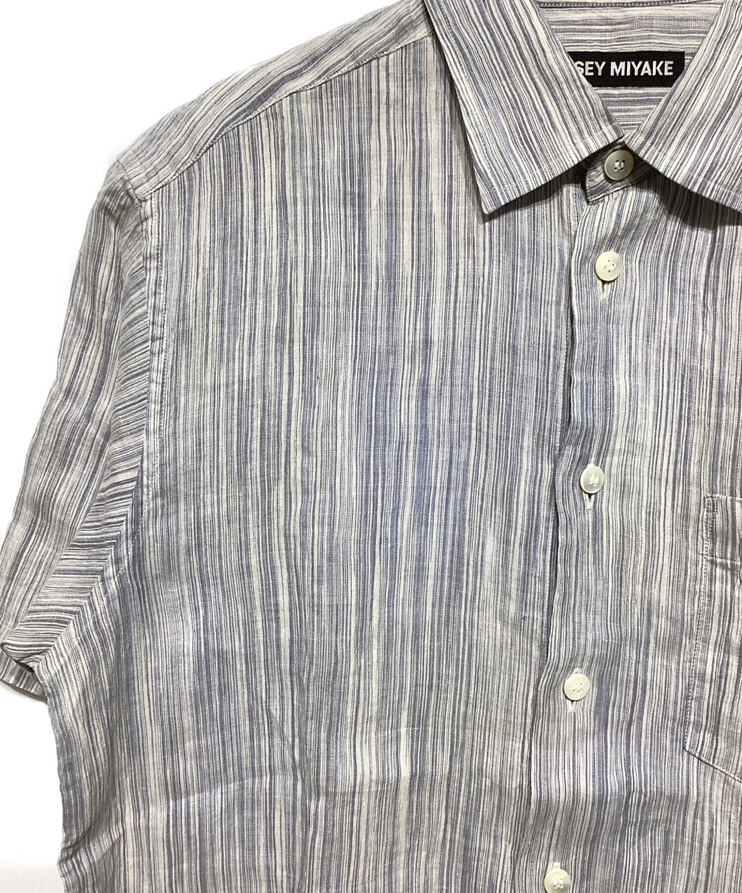 中古・古着通販】ISSEY MIYAKE (イッセイミヤケ) リネンシャツ グレー 