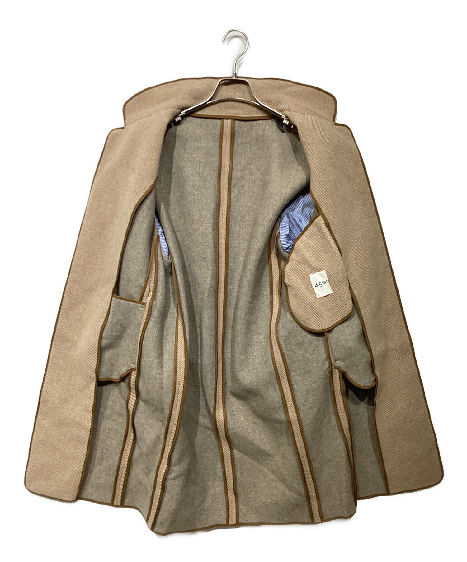 ✨美品✨ 45R パイルカット ヘリンボン ジャケット コート　ウェストベルト ✨美品✨ 45R パイルカット ヘリンボン ジャケット コート ウェスト