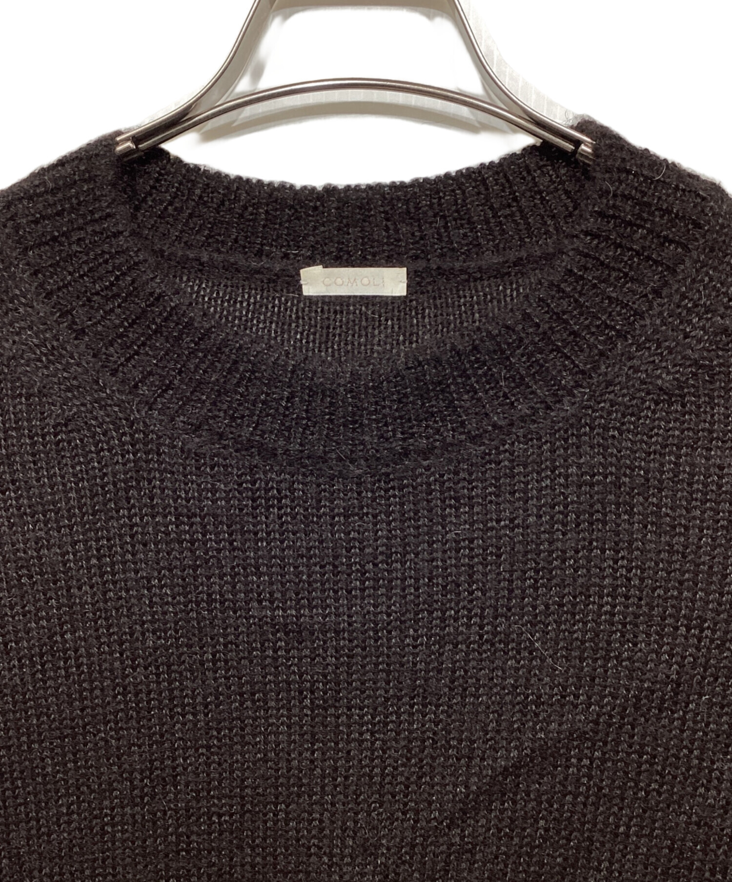 中古・古着通販】COMOLI (コモリ) 21AW ブラックアルパカ クルーネック 