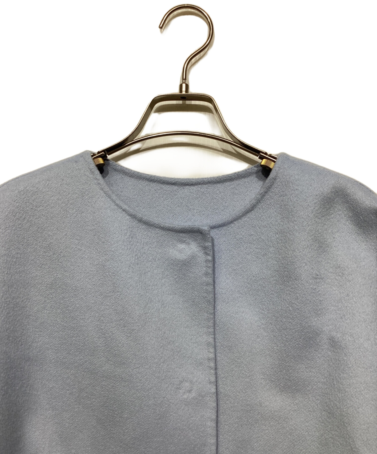 【週末値下げ中】ADORE ノーカラージャケット 38 グレー 中古・古着通販】ADORE (アドーア) ピュアカシミヤノーカラー