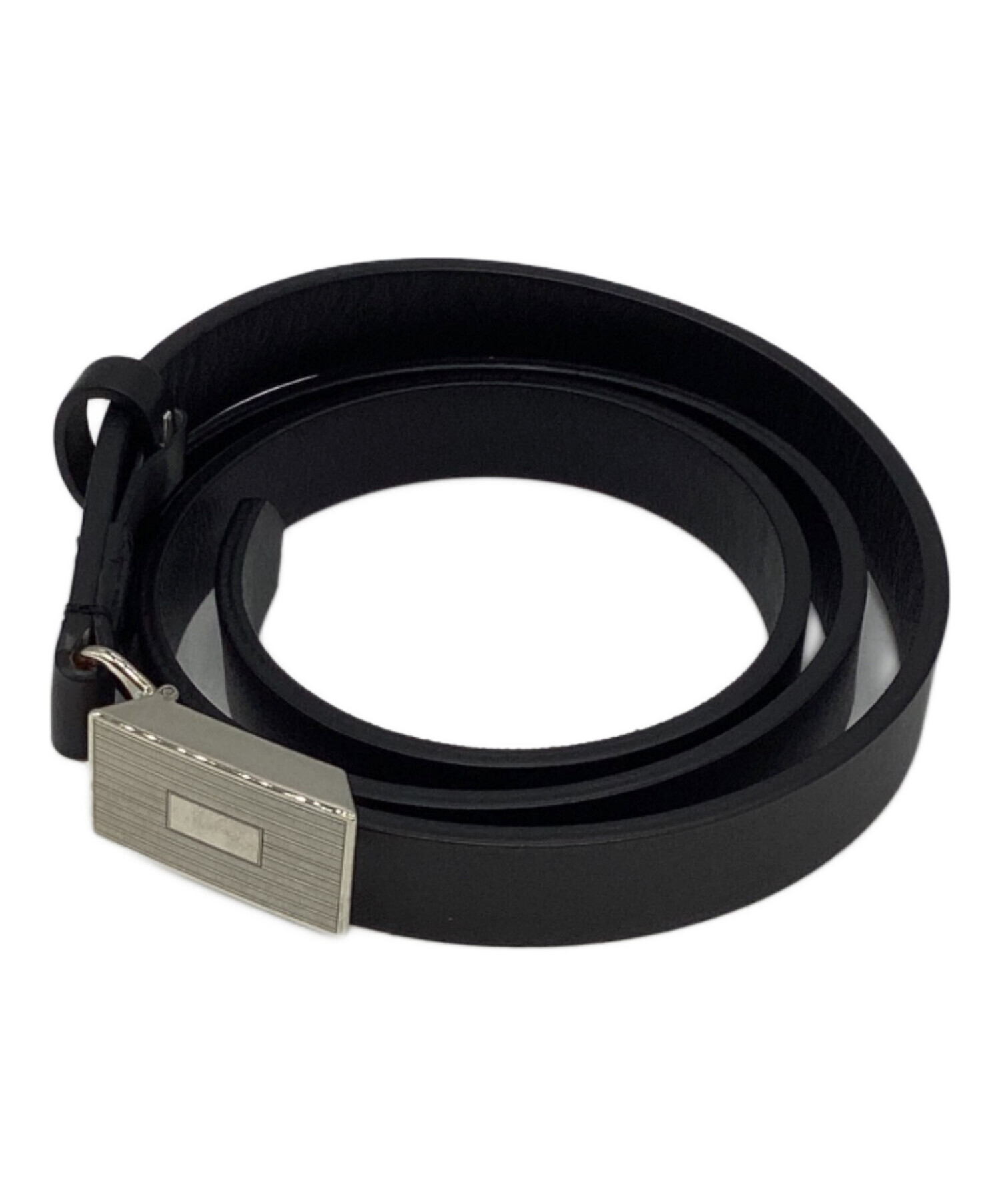 中古・古着通販】AURALEE (オーラリー) LEATHER SLIDE BELT ブラック