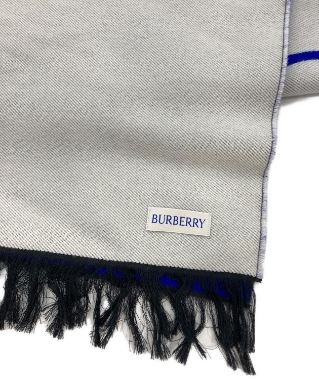 中古・古着通販】BURBERRY (バーバリー) マフラー ブルー サイズ
