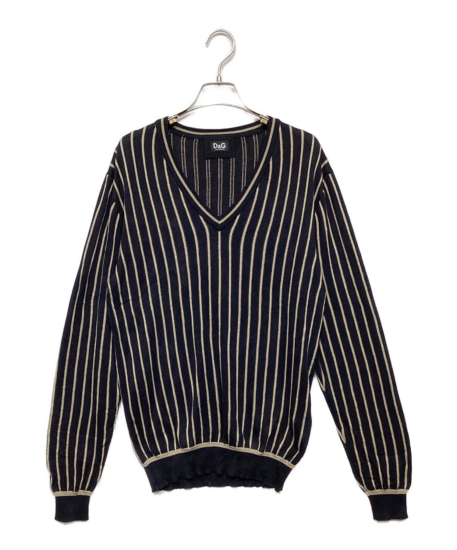 中古・古着通販】D&G (ディーアンドジー) ストライプシルクニット 