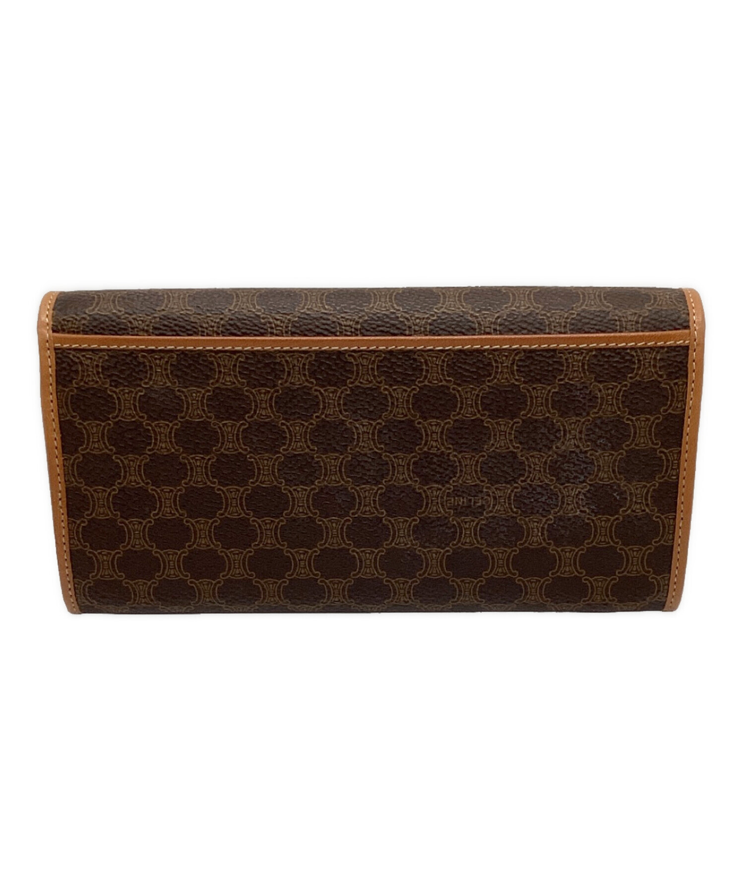 中古・古着通販】CELINE (セリーヌ) マカダム柄 長財布 ブラウン 