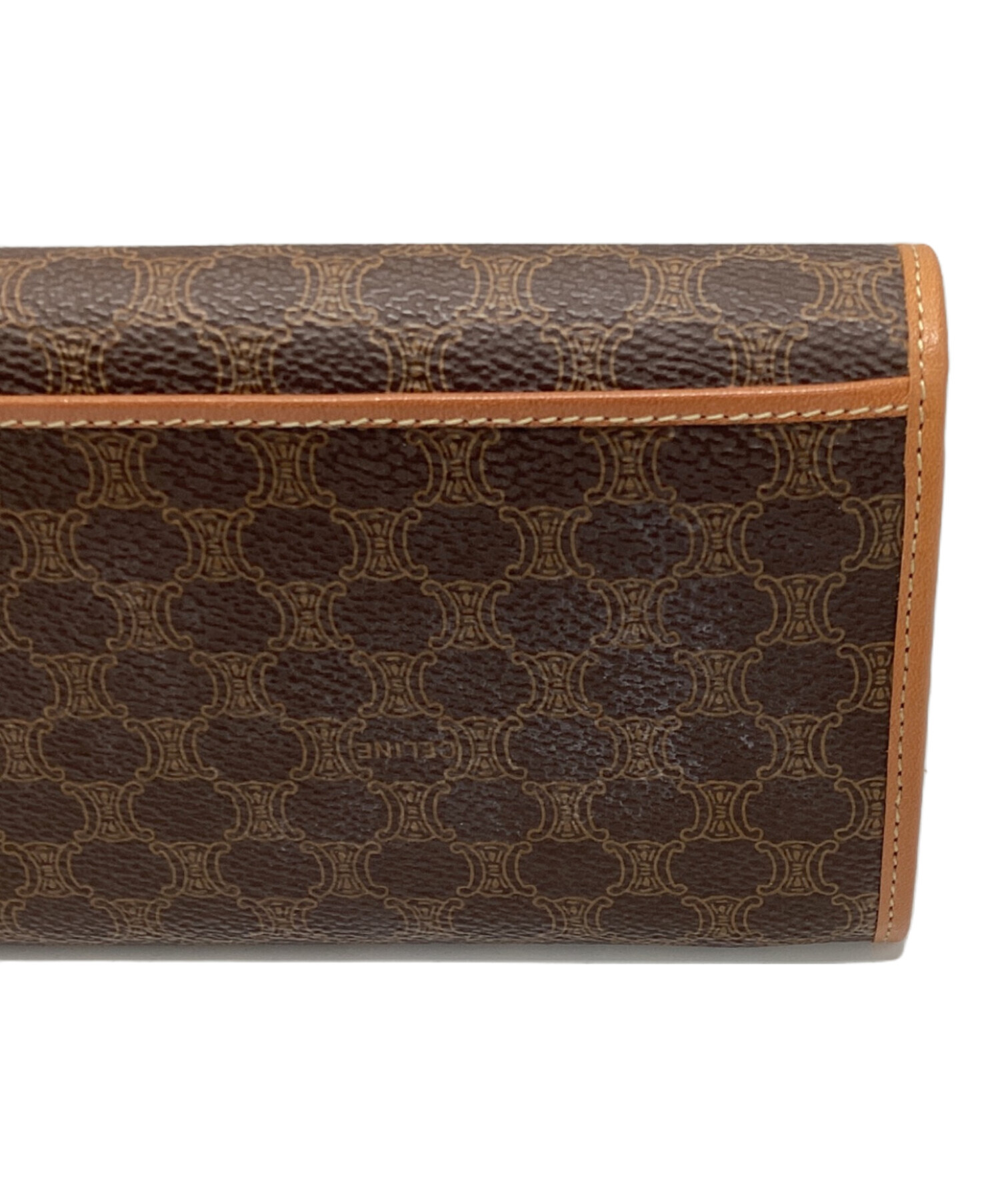 中古・古着通販】CELINE (セリーヌ) マカダム柄 長財布 ブラウン 