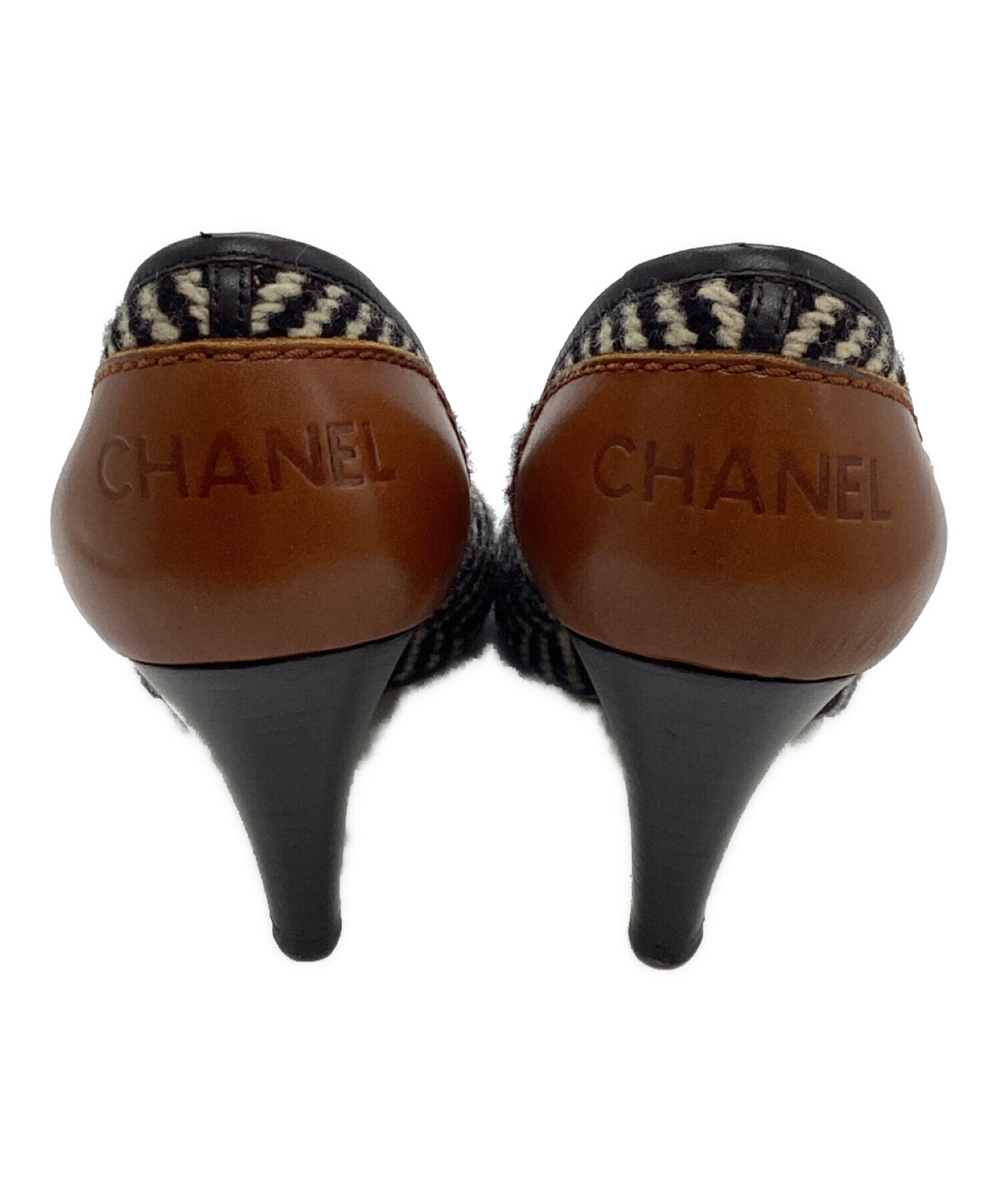 中古・古着通販】CHANEL (シャネル) ツイード切替パンプス 168310 