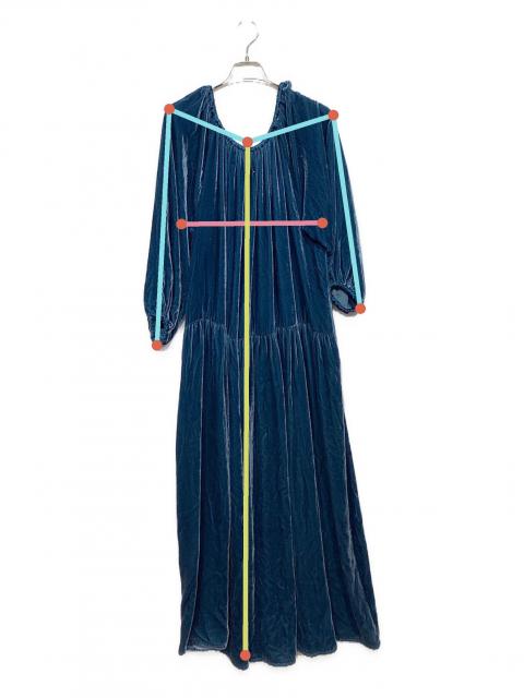 中古・古着通販】MYLAN (マイラン) ベロアワンピース ブルー サイズ:F