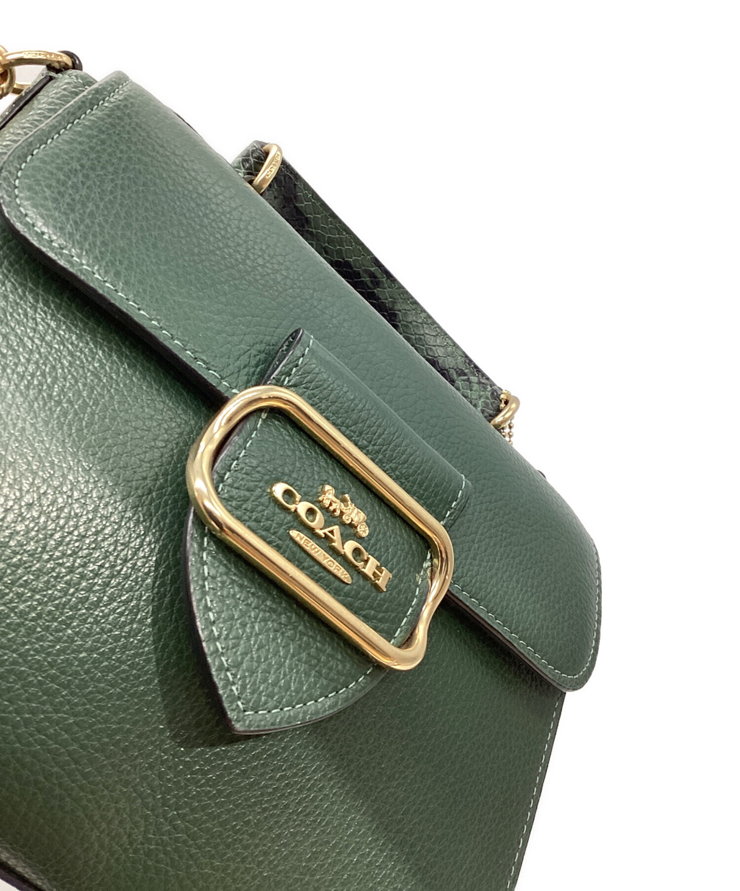 中古・古着通販】COACH (コーチ) ショルダーバッグ CE568 グリーン 