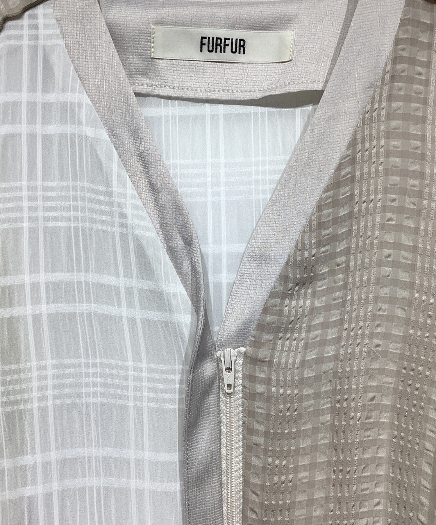 中古・古着通販】furfur (ファーファー) パッチワークワンピースドレス