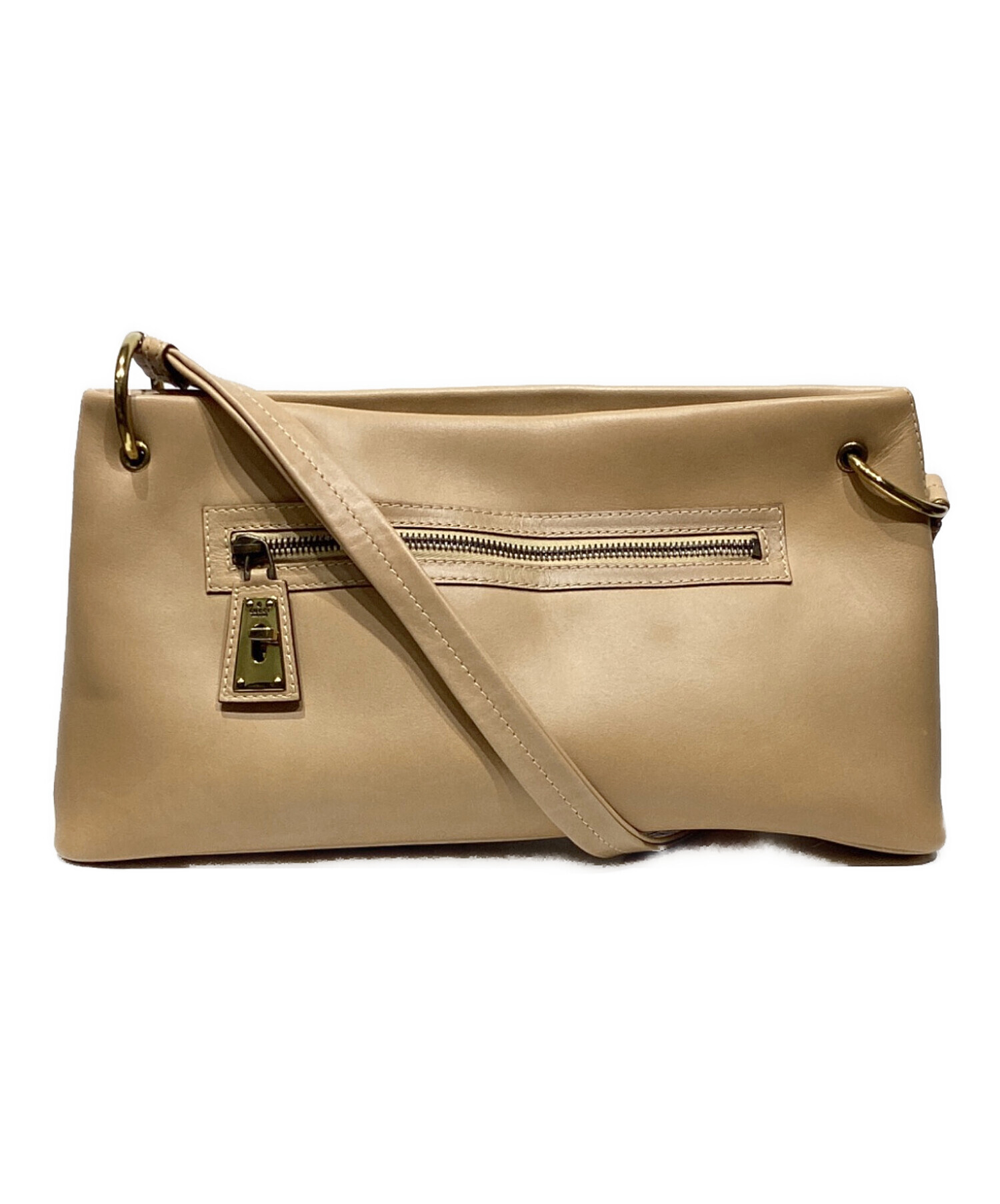 中古・古着通販】GUCCI (グッチ) レザー セミショルダーバッグ 