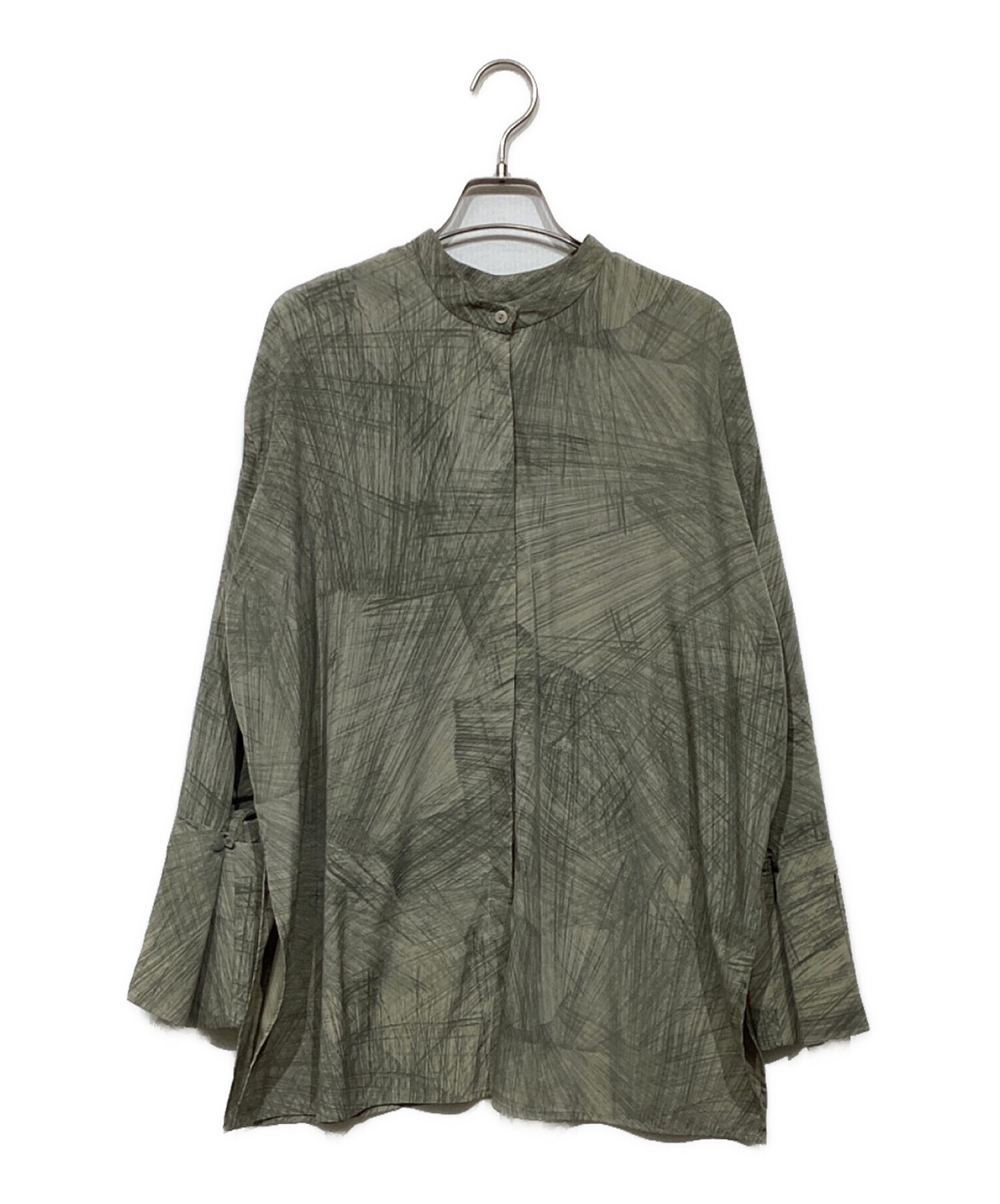 中古・古着通販】CLANE (クラネ) RADIAL LINE DOUBLE FACE BLOUSE 