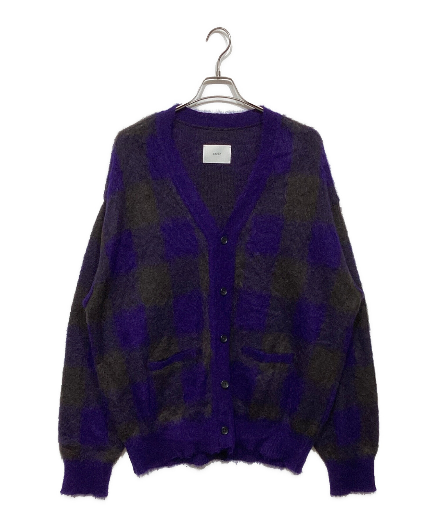 stein ダークパープル カーディガン stein ダークパープル カーディガン stein -KID MOHAIR CARDIGAN