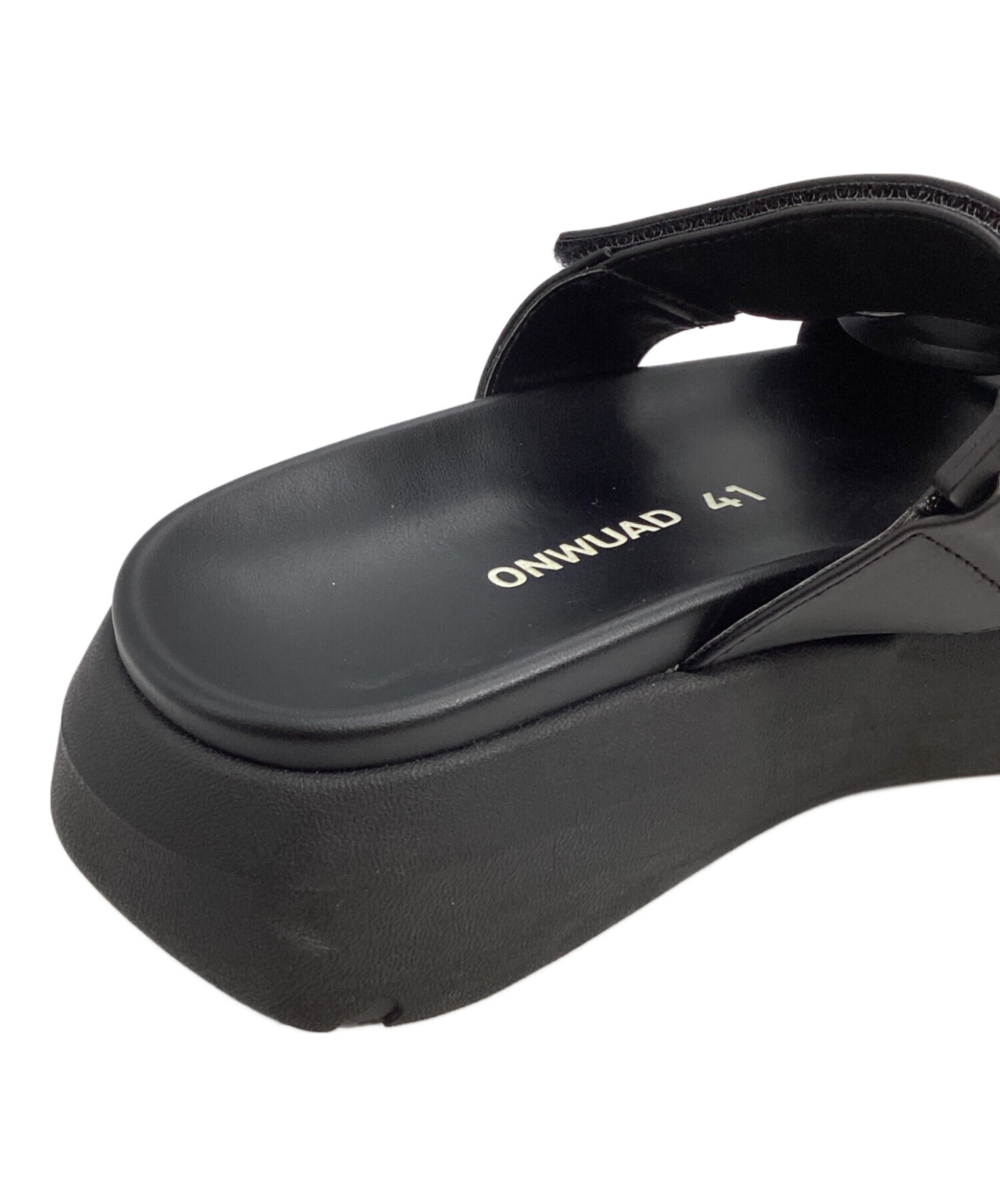 中古・古着通販】ONWUAD (オンウァッド) Dulli sandal ブラック サイズ