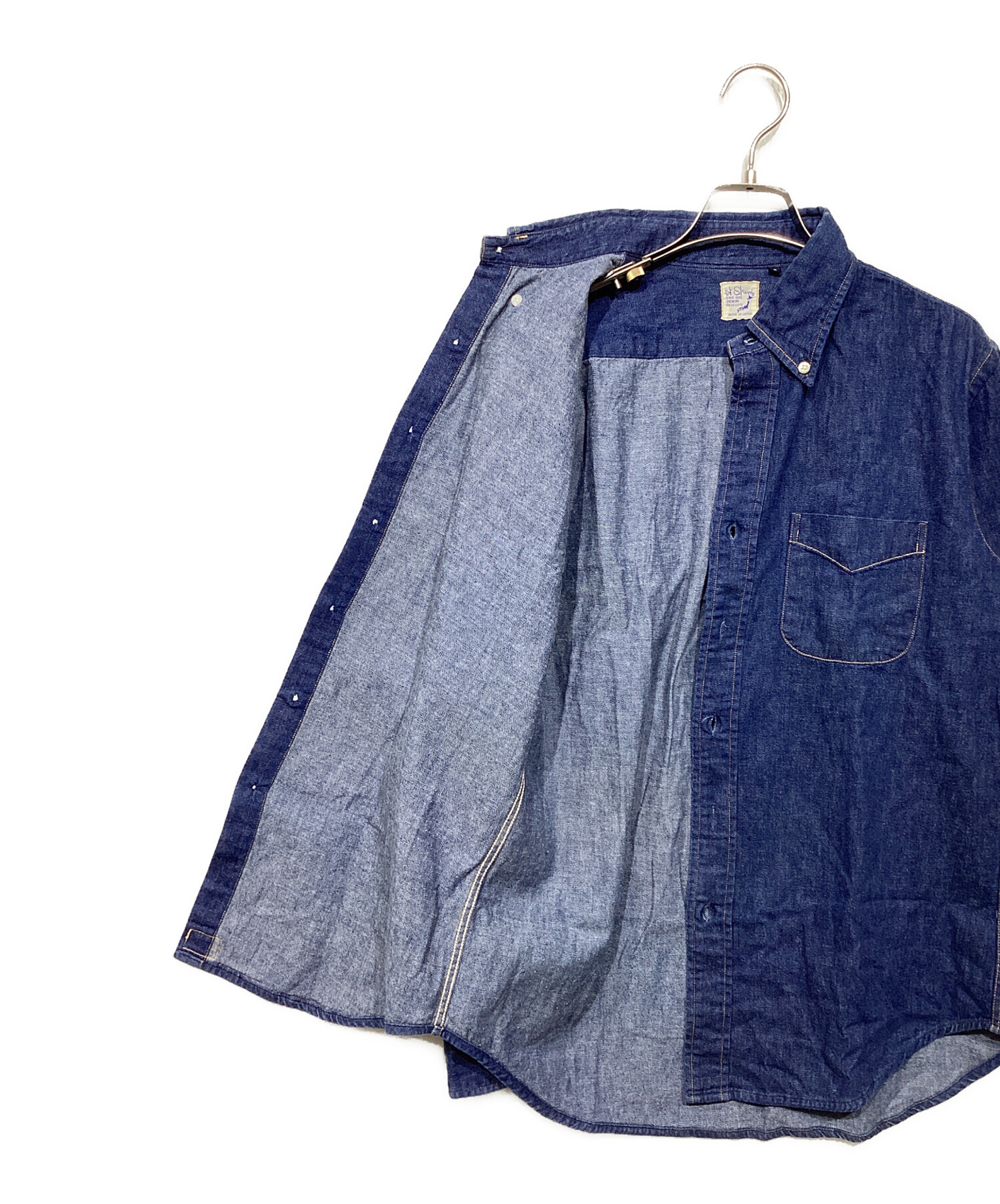 し*お様 【美品】orSlow デニムBDシャツ　Mサイズ 中古・古着通販】orSlow (オアスロウ) デニムBDシャツ インディゴ