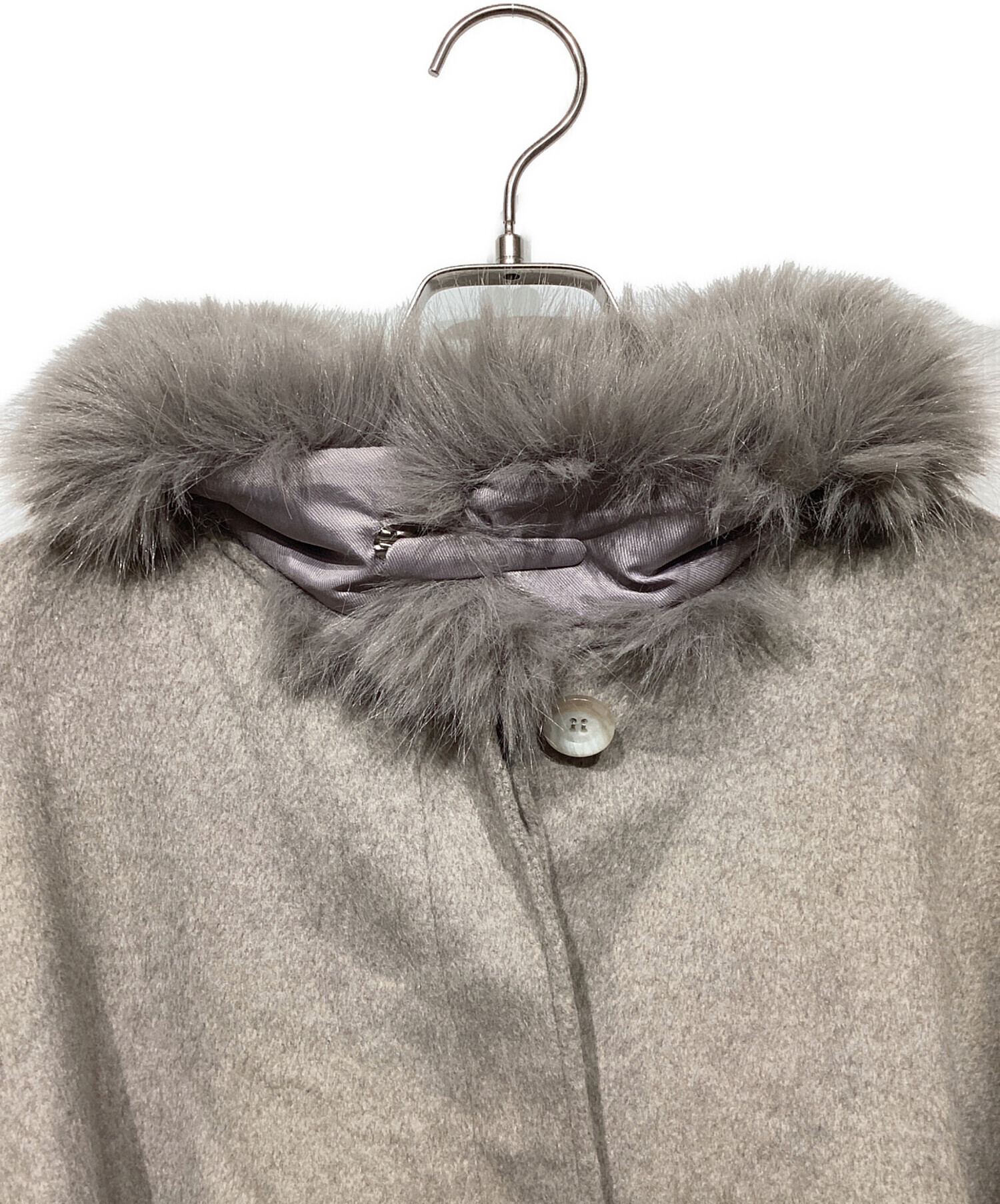 中古・古着通販】Snidel (スナイデル) ファー付きミドルケープコート