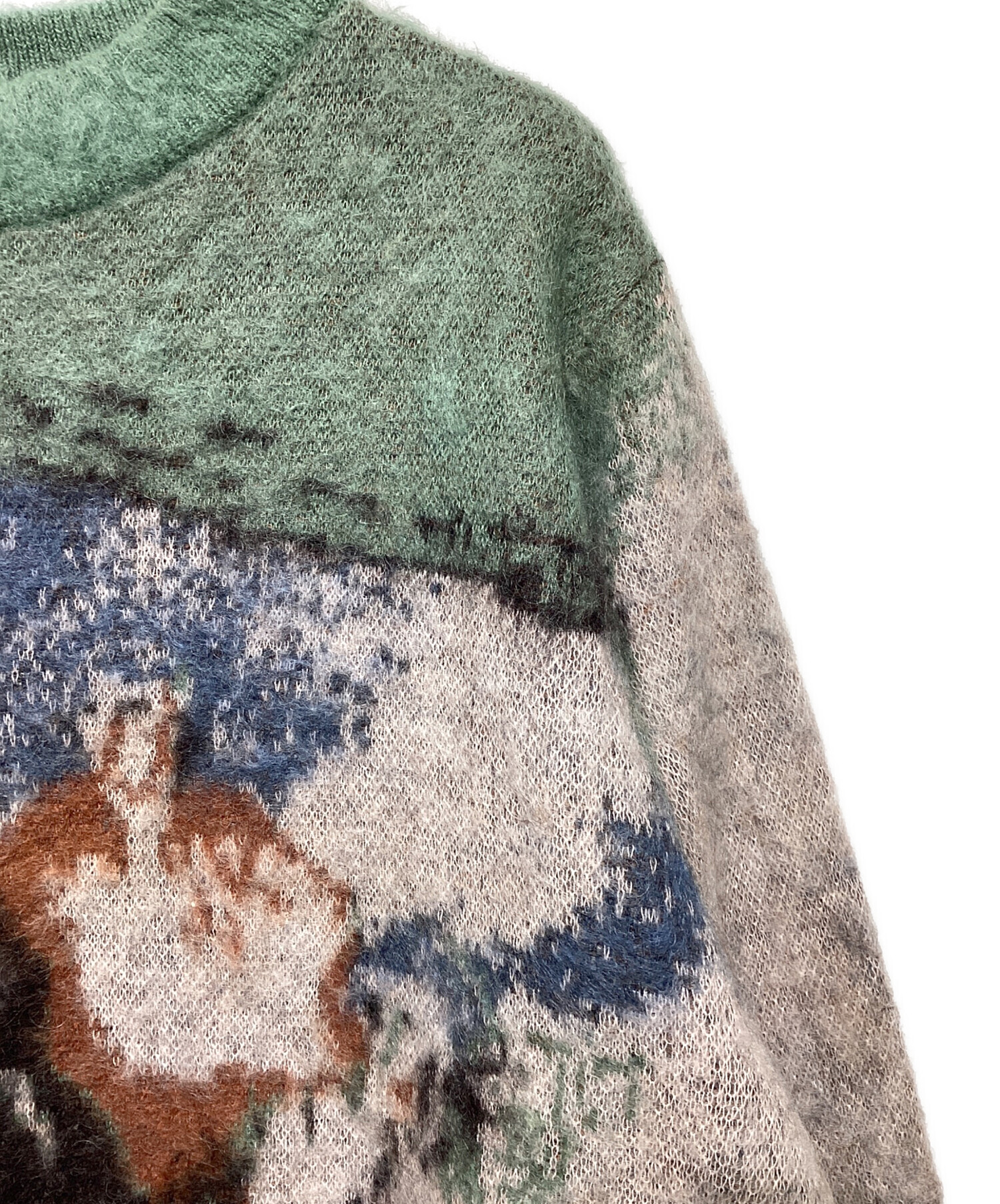 SHINYA KOZUKA(シンヤコズカ) PALABORA ラッセル編み ニットTシャツ メンズ  EXTRS SMALL【中古】【ブランド古着バズストア】 中古・古着通販】SHINYA KOZUKA (シンヤコズカ) ベンジャミン総柄