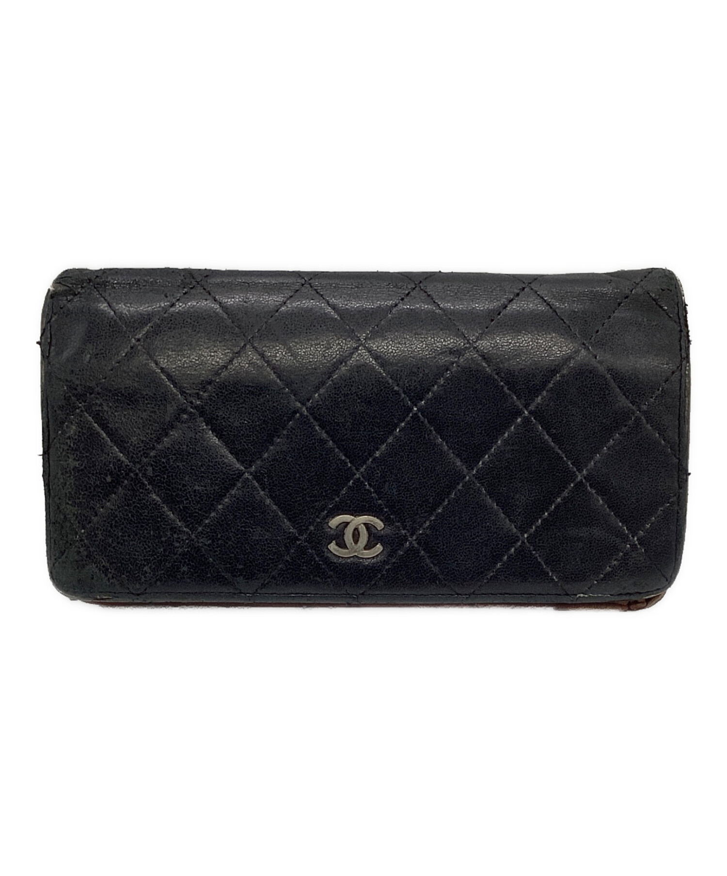 中古・古着通販】CHANEL (シャネル) マトラッセ 長財布 ブラック 