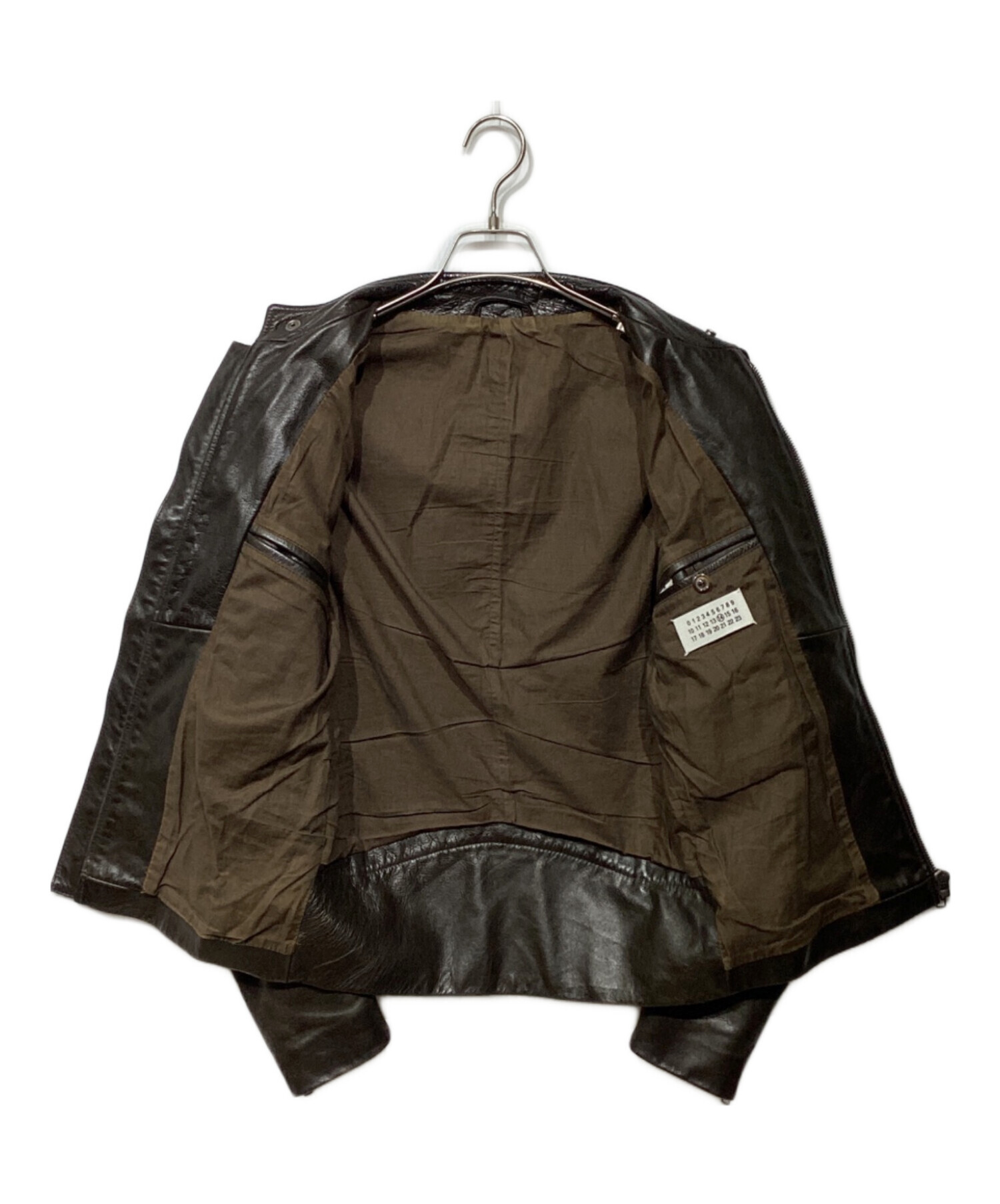 マルジェラ 11AW ハノ字ライダース ブラウン