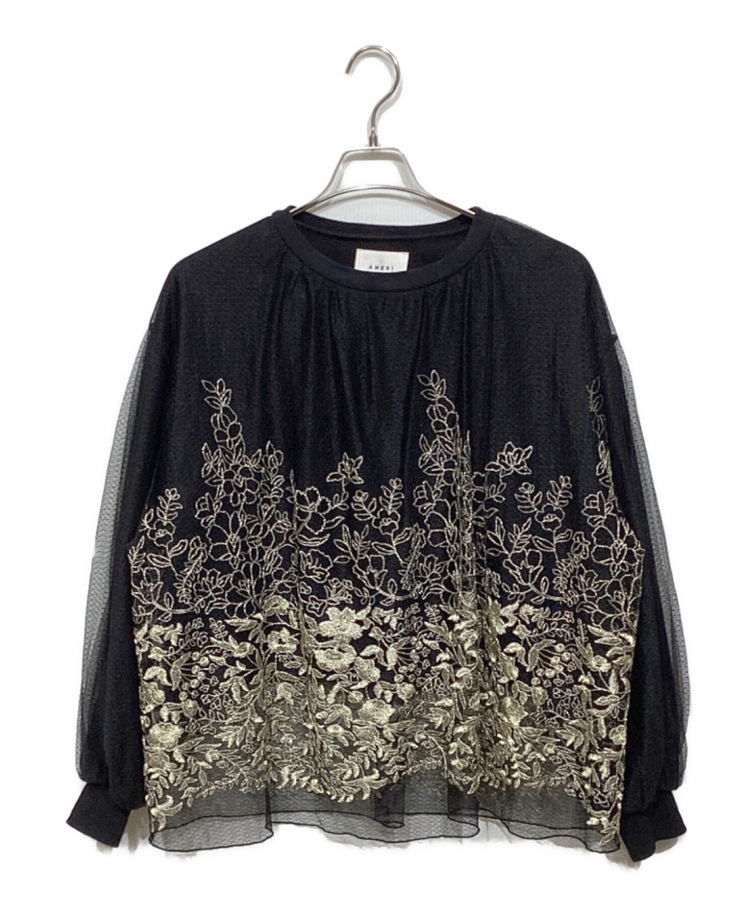 中古・古着通販】Ameri (アメリ) LULA TULLE EMBROIDERY SWEAT 