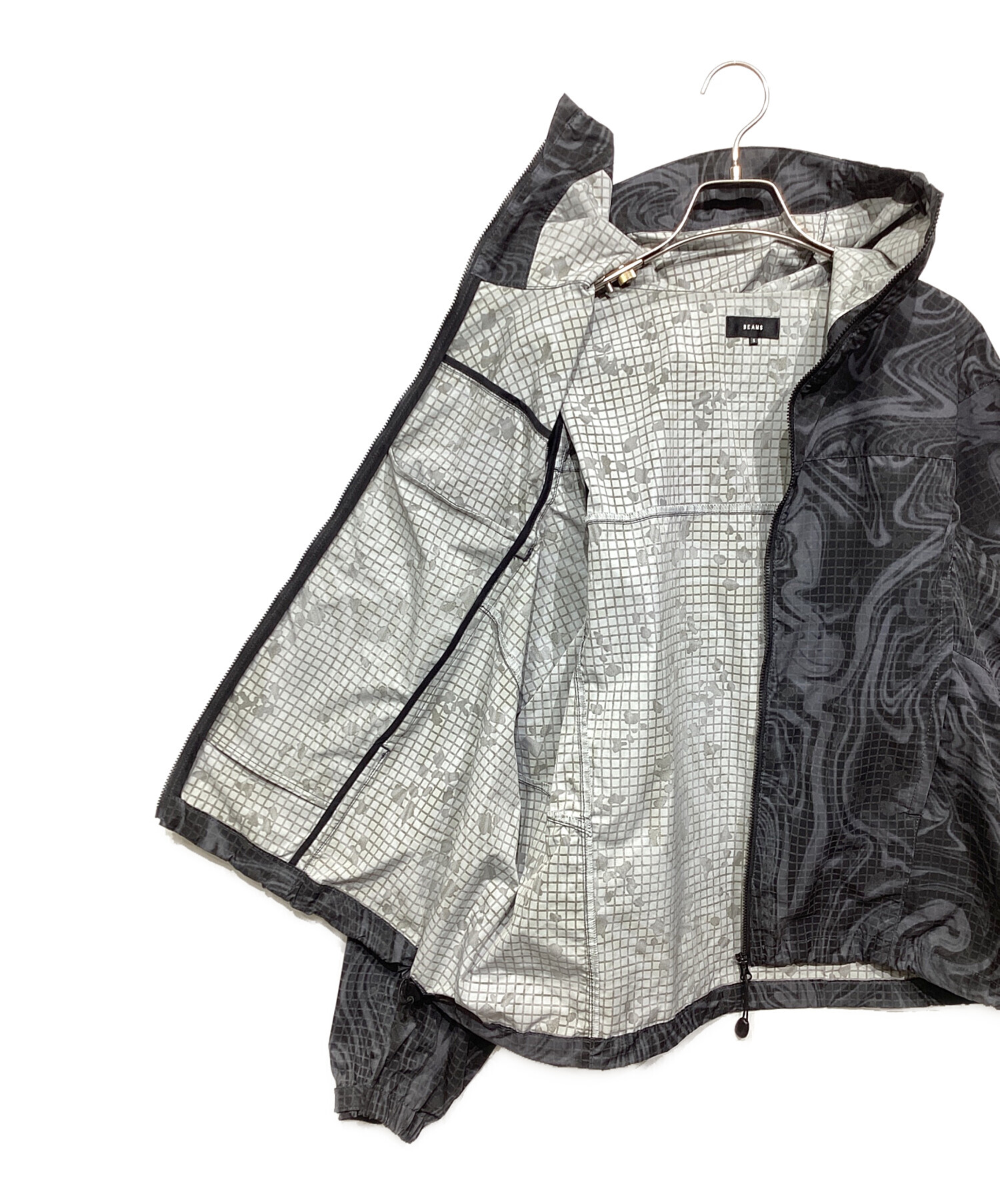 中古・古着通販】BEAMS (ビームス) プリント ジップアップ フーディ 